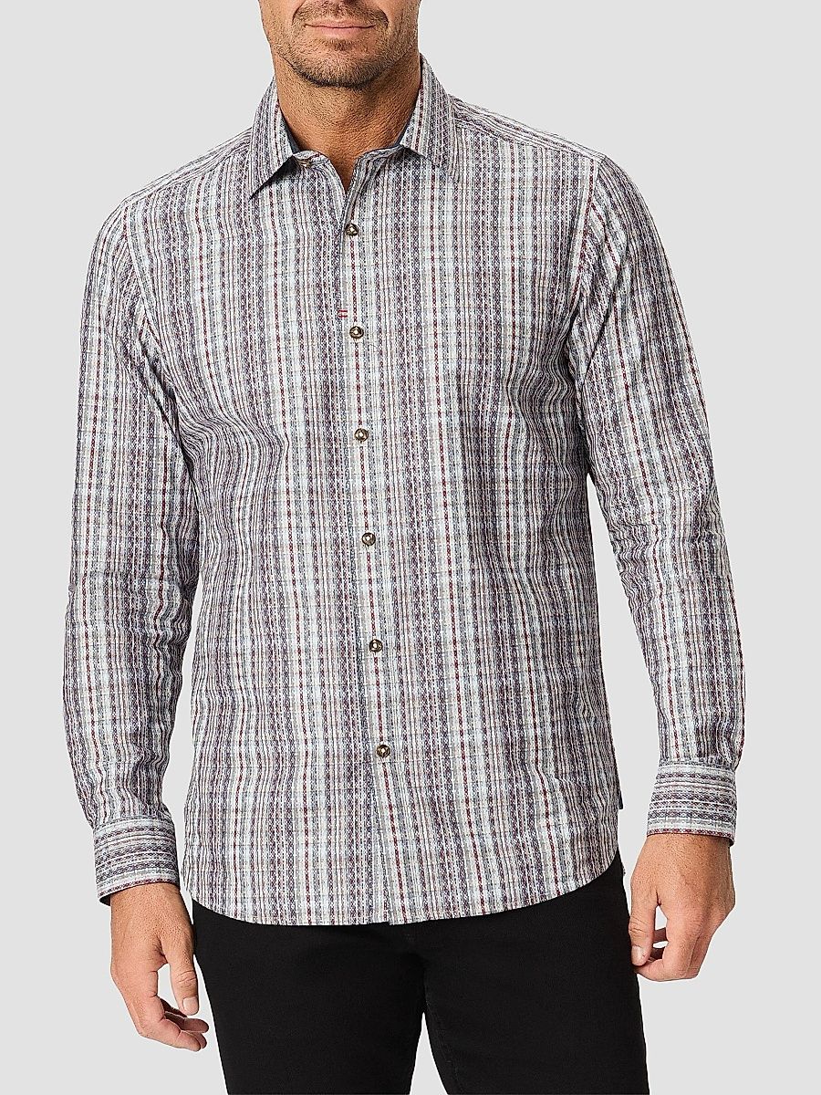 Robert Graham Men's Elroy Cotton-Blend Button-Front Shirt - Multi - Size XXL