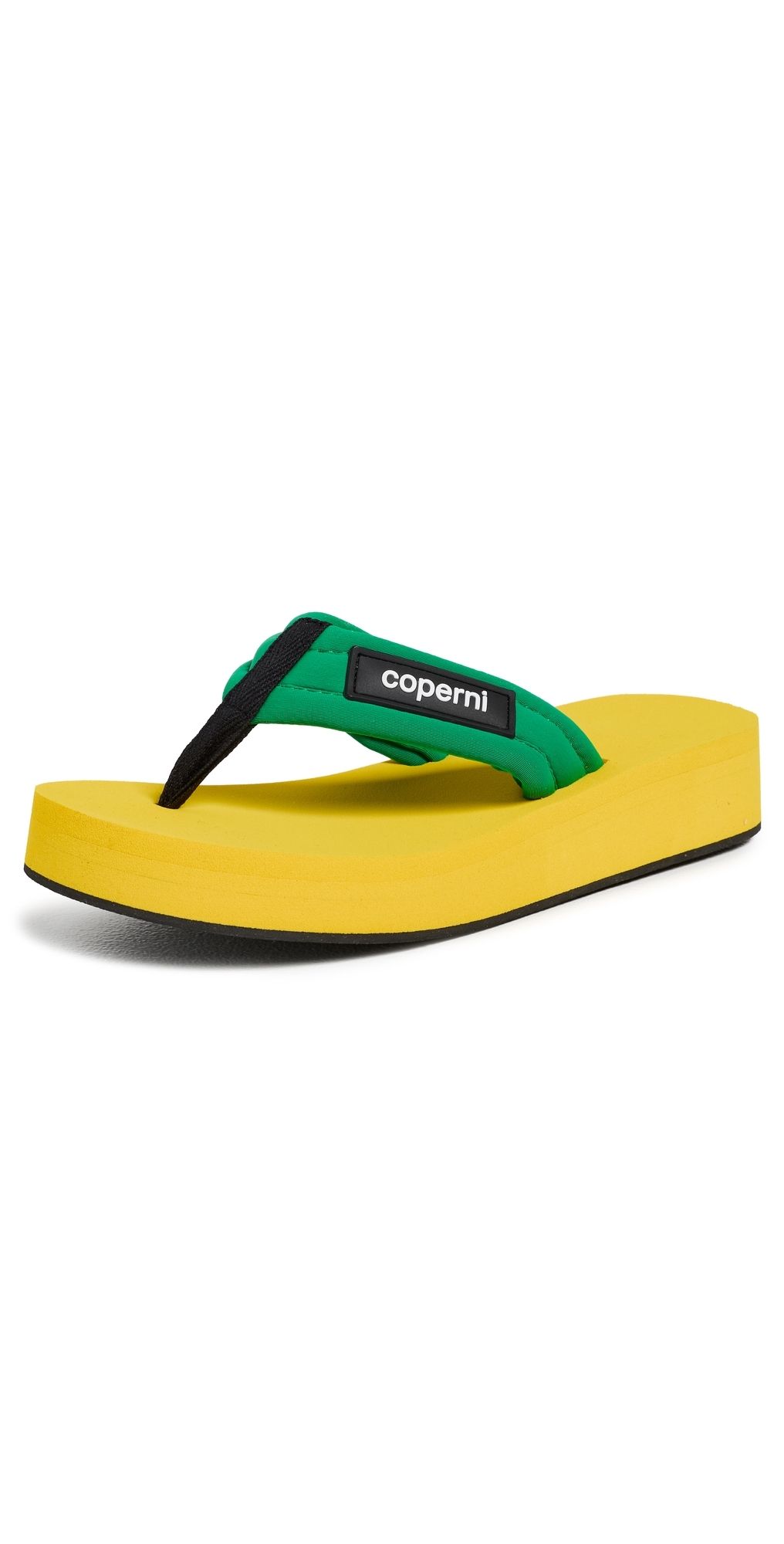 Coperni Foam Flip Flops Green/Yellow 39