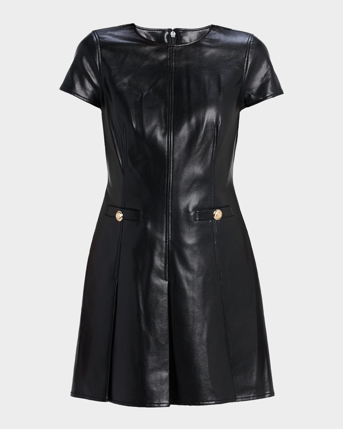 Vegan Leather Mini Dress