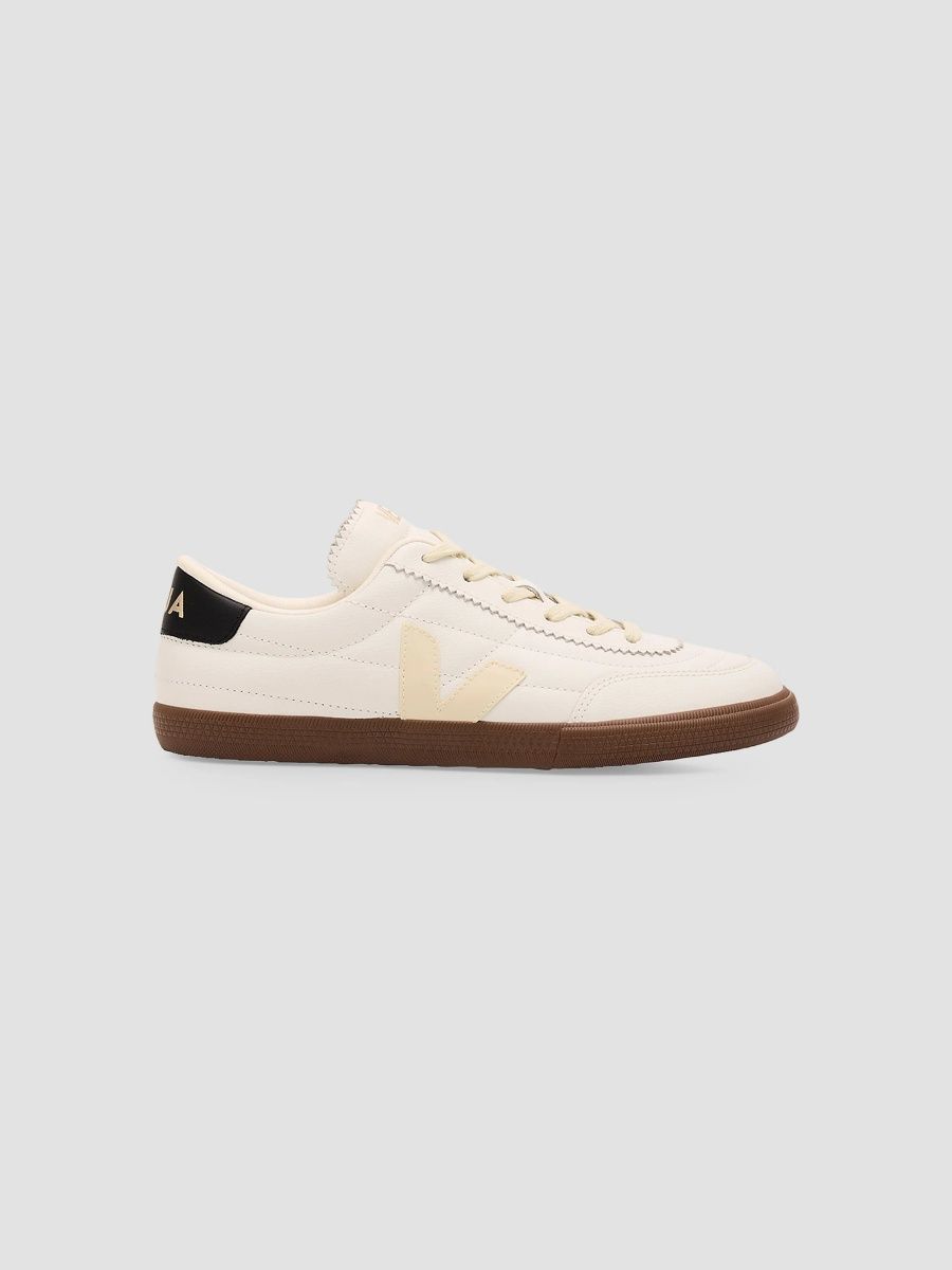 Veja Women's Panenka Low-Top Leather Sneakers - White Brown - Size 10