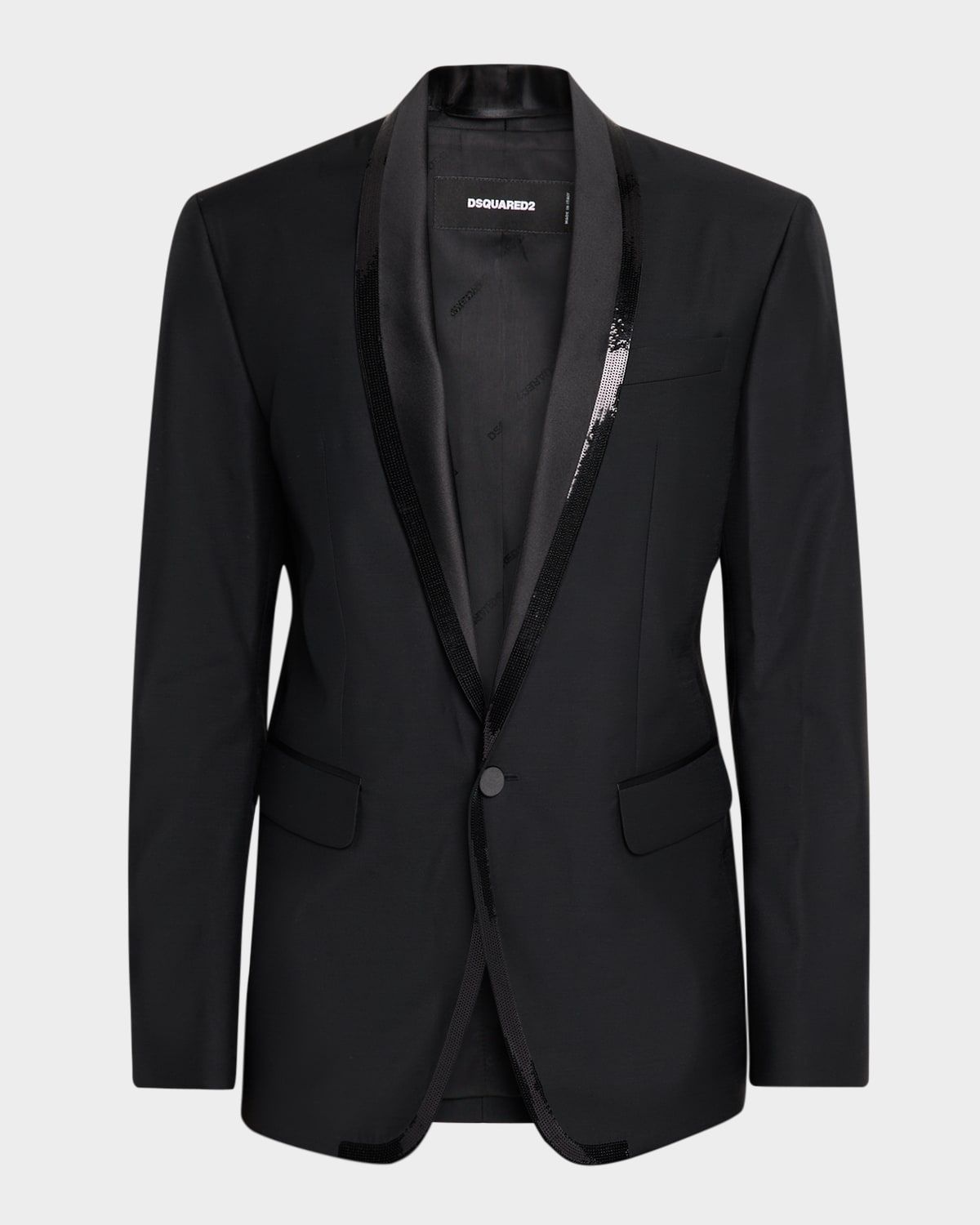 Men & apos;s Embroidered Shawl Collar London Blazer