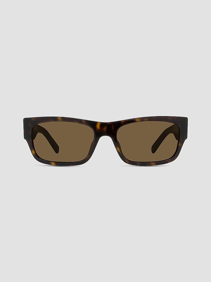 Givenchy Men's 4G 56MM Rectangular Sunglasses - Dark Havana Roviex