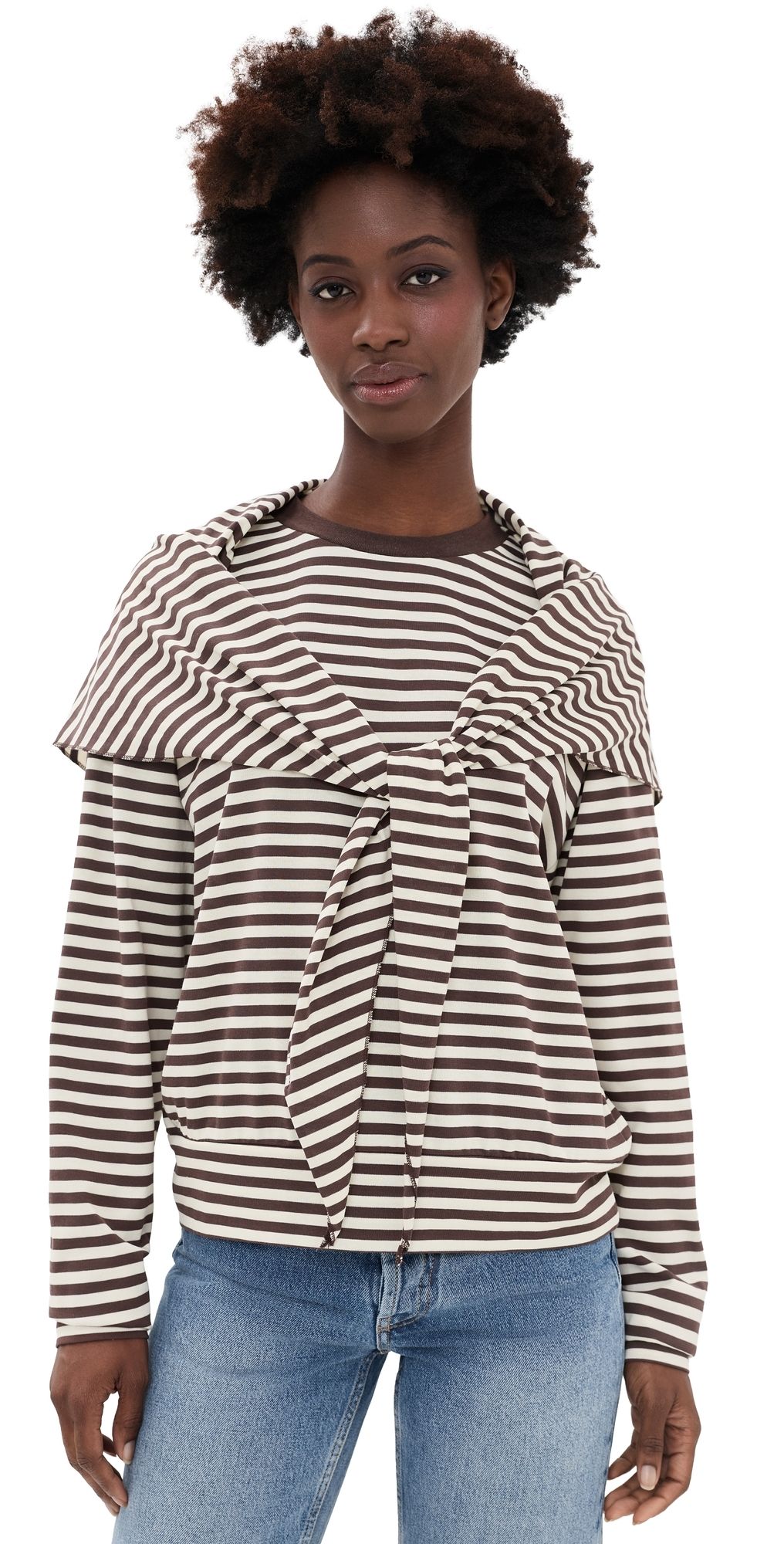 Lioness Olsen Long Sleeve Tee DARK CHOCOLATE STRIPE S