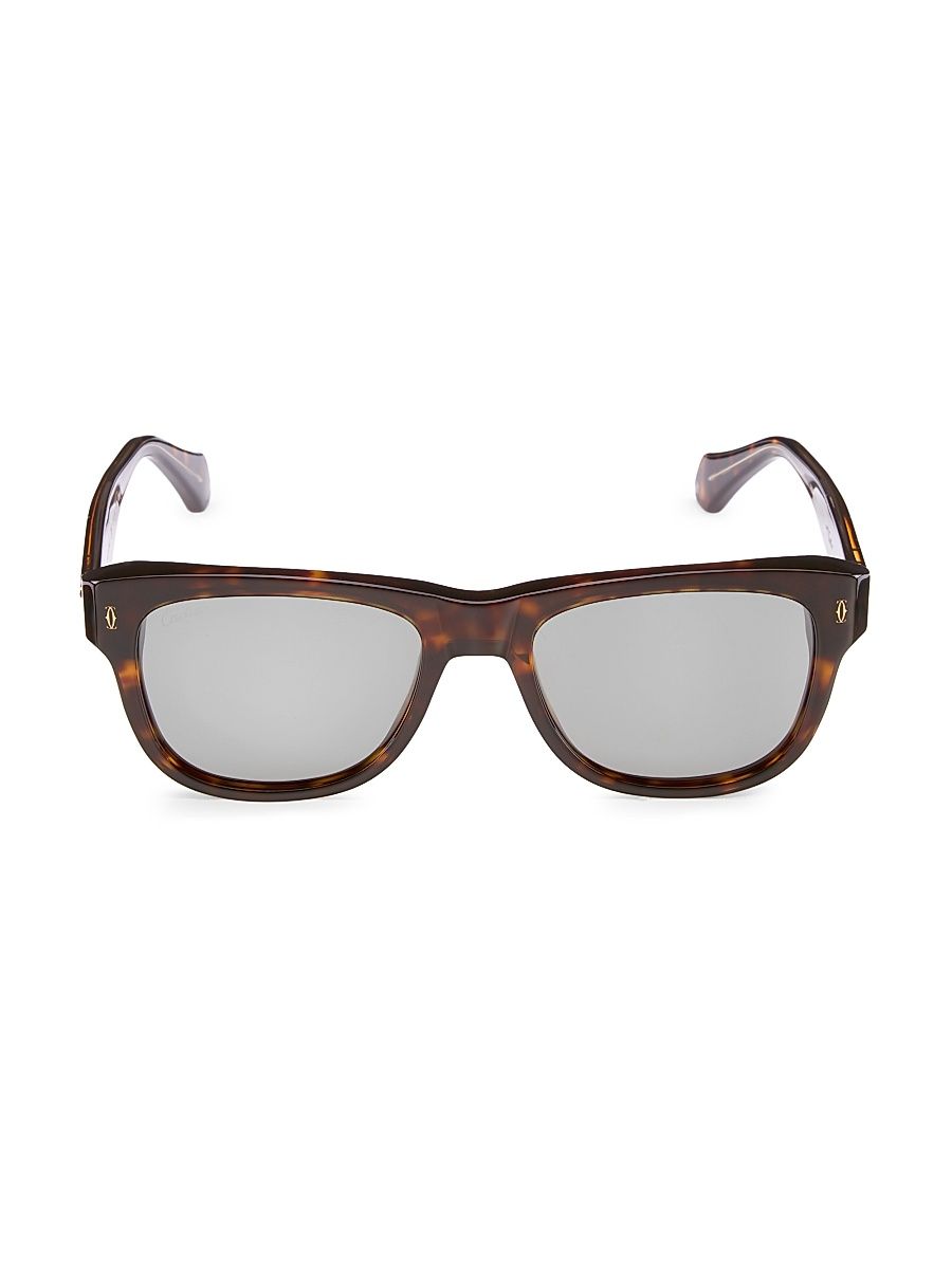 Men's Initiation 55MM Rectangular Sunglasses - Havana