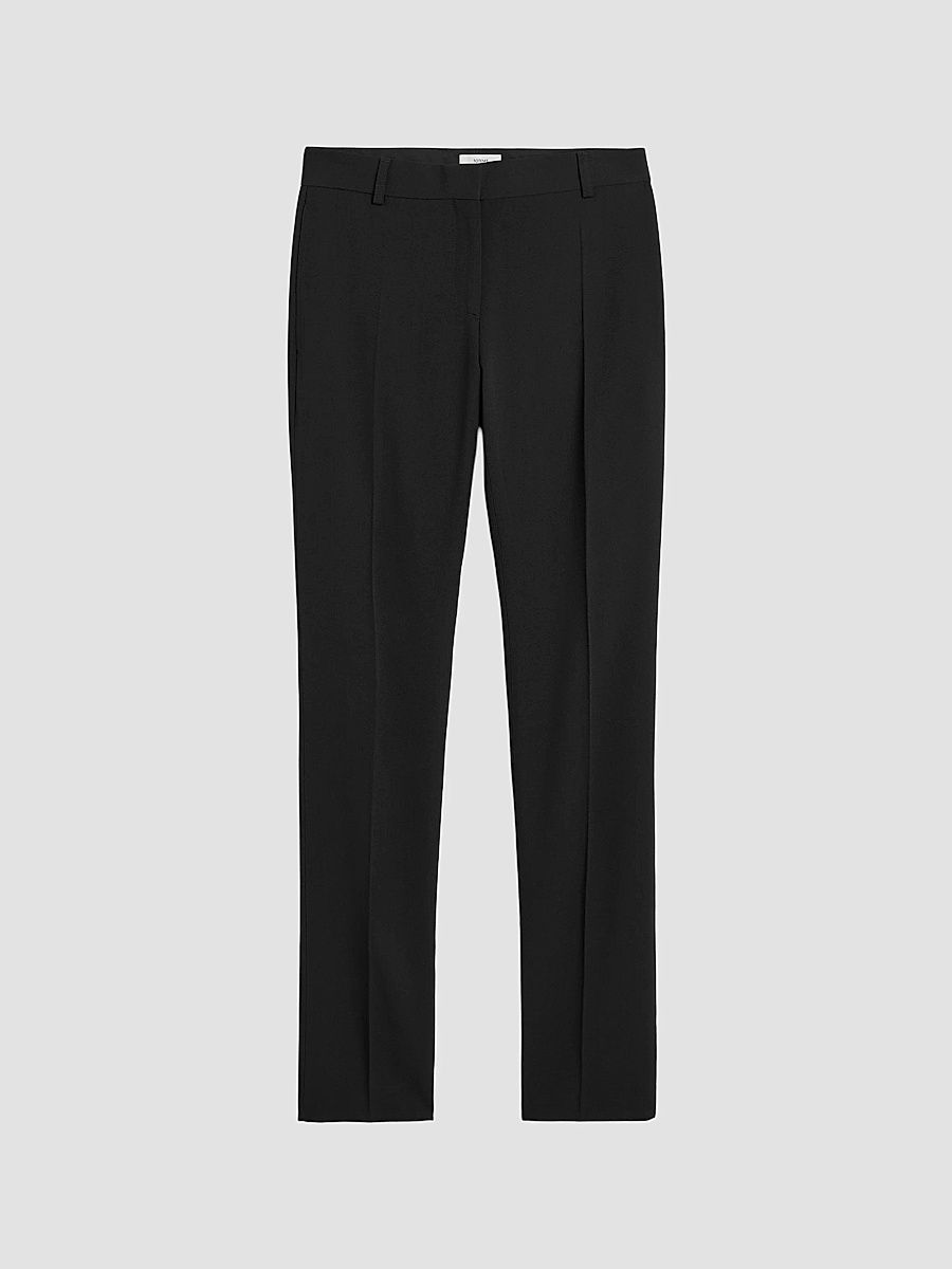 Toteme Women's Low-Rise Wool Slim Trousers - Black - Size 4