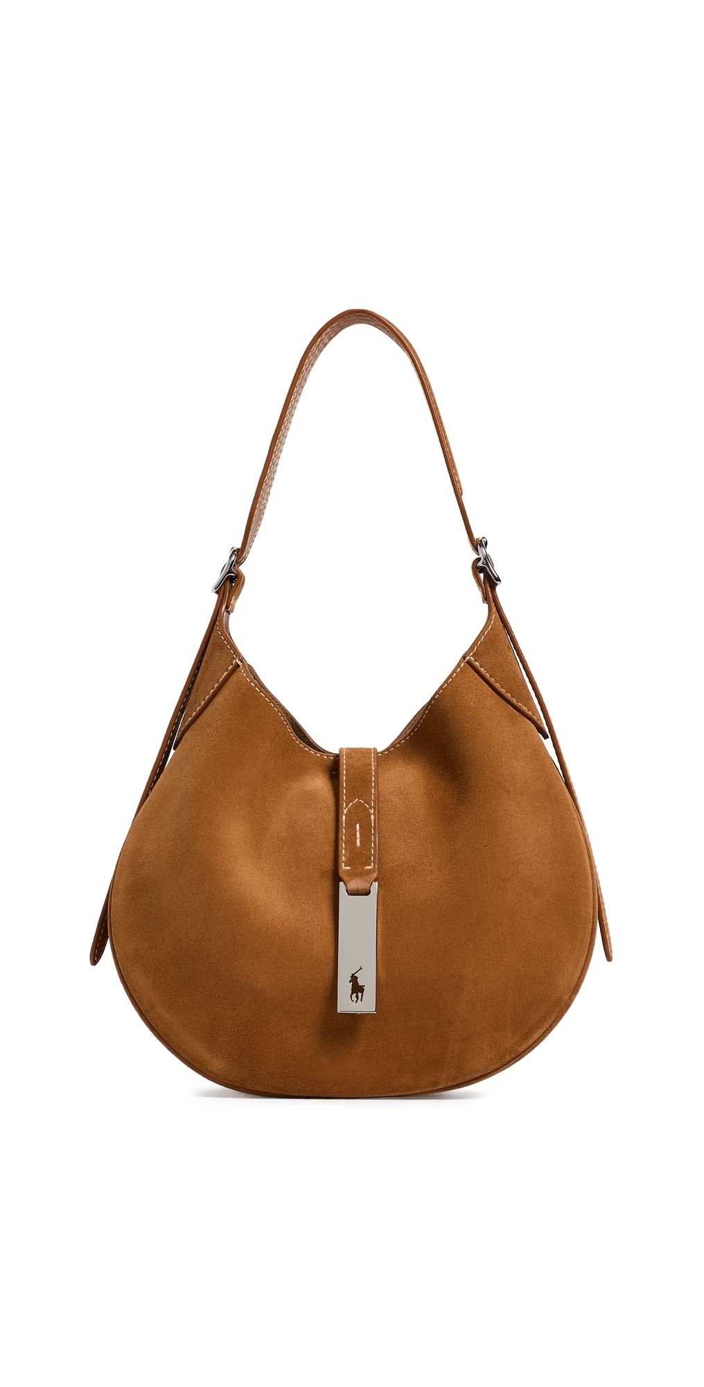 Polo Ralph Lauren Suede Polo ID Small Shoulder Bag Turmeric One Size