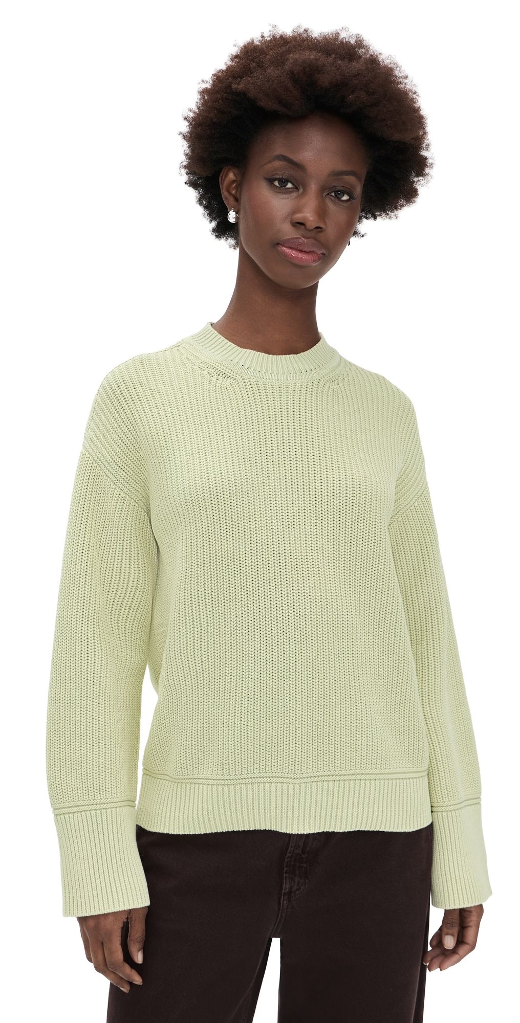 La Ligne Ribbed Washed Sweater Celadon M