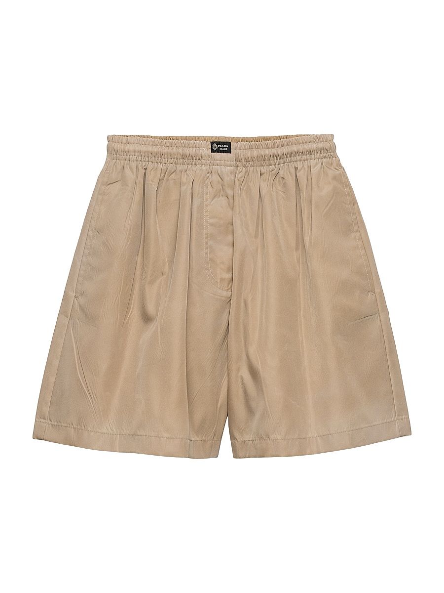 Women's Washed Nylon Shorts - Brown - Size 4