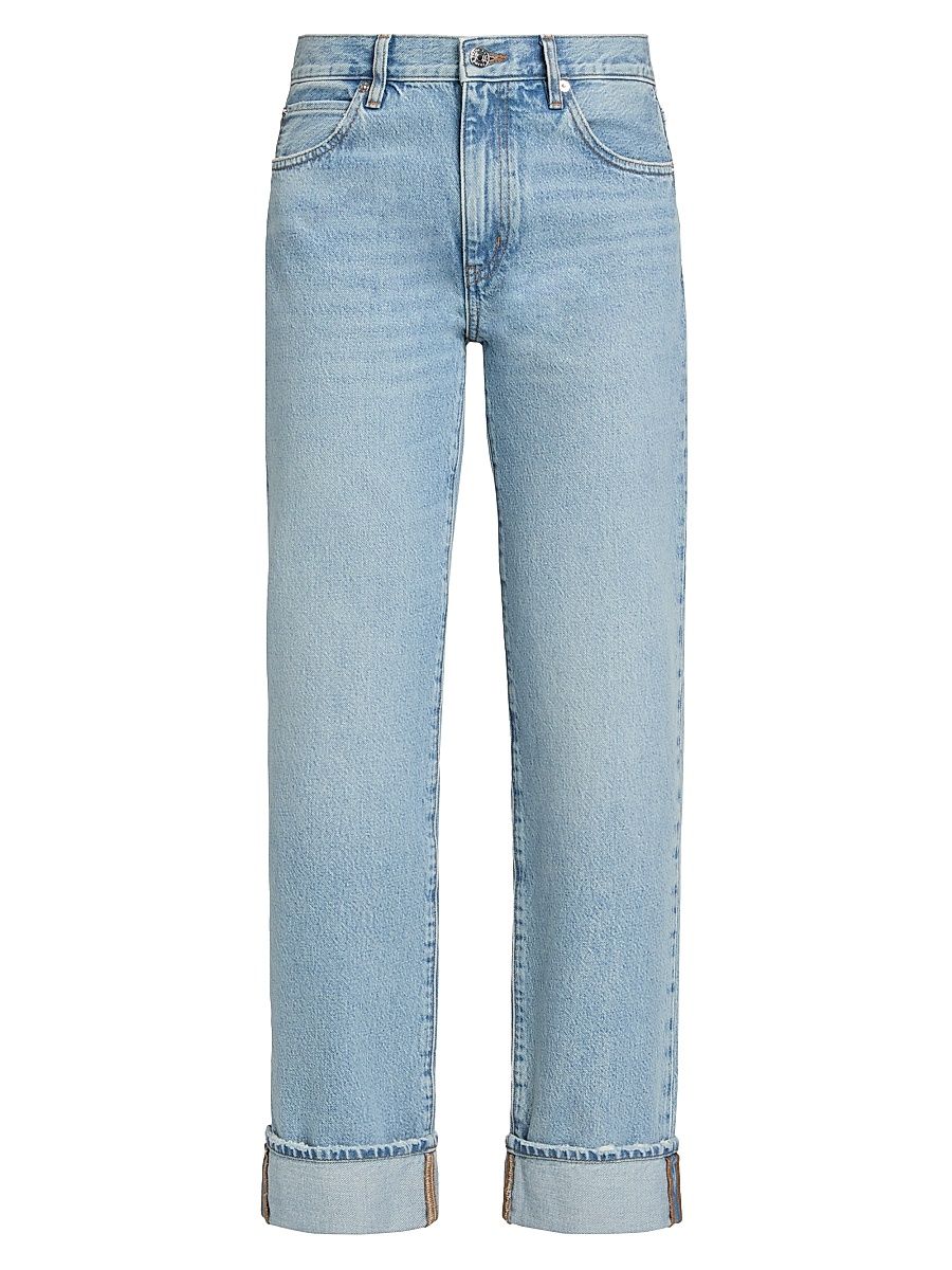 Women's The Cuffed Hang Mid-Rise Jeans - Brine - Size 23