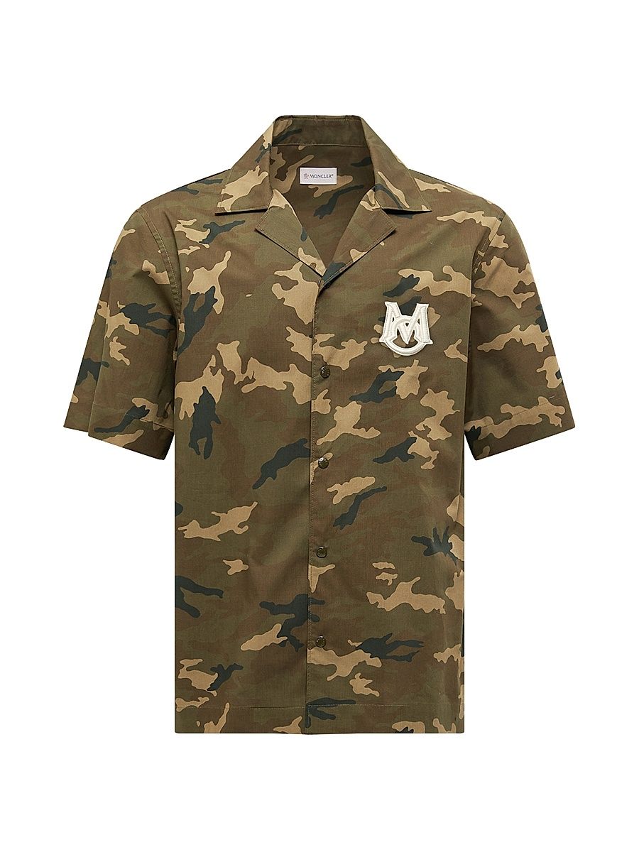 Men's Shirt in Cotton - Green Brown - Size XL