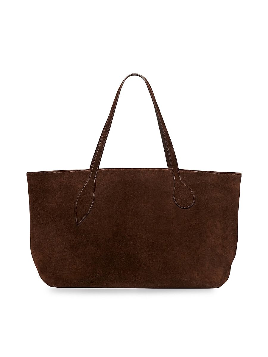 Women's Mega Sprout Suede Tote - Dark Brown