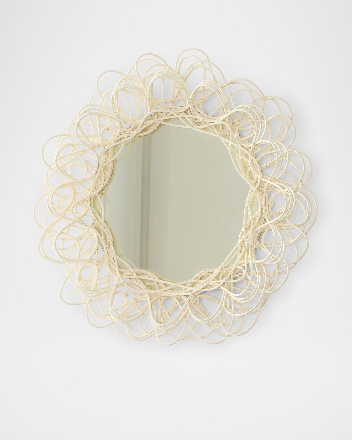 Wicker Woven Mirror