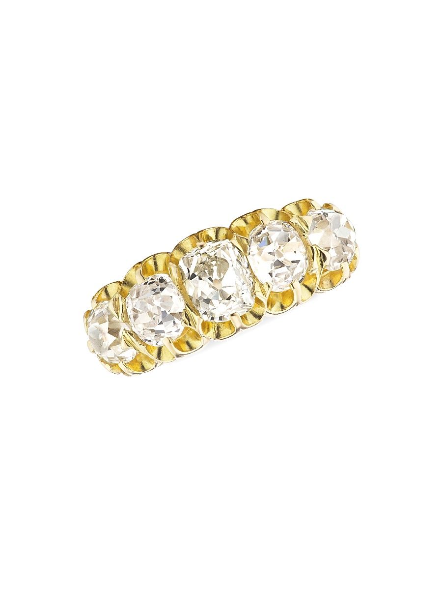 Women's 18K Yellow Gold & Vintage Diamond Ring - Yellow Gold - Size 6