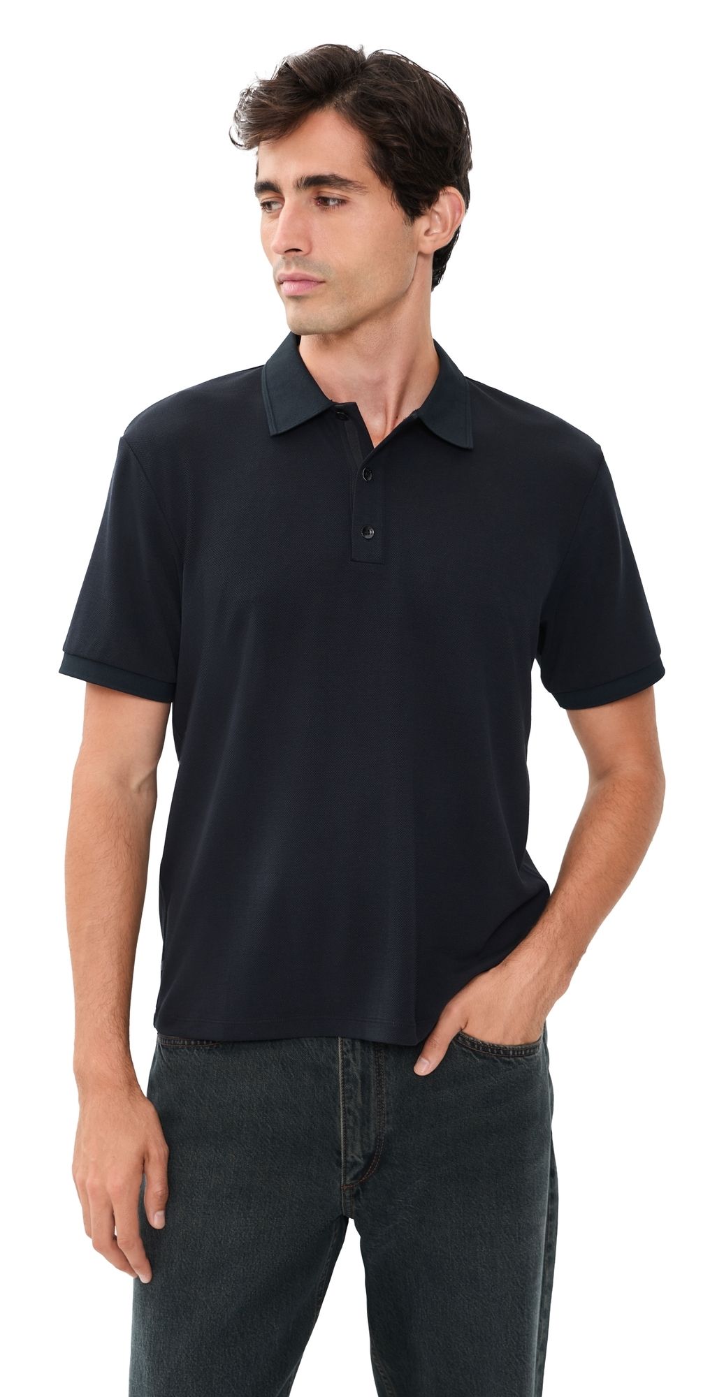 rag & bone Slim Polo Black S