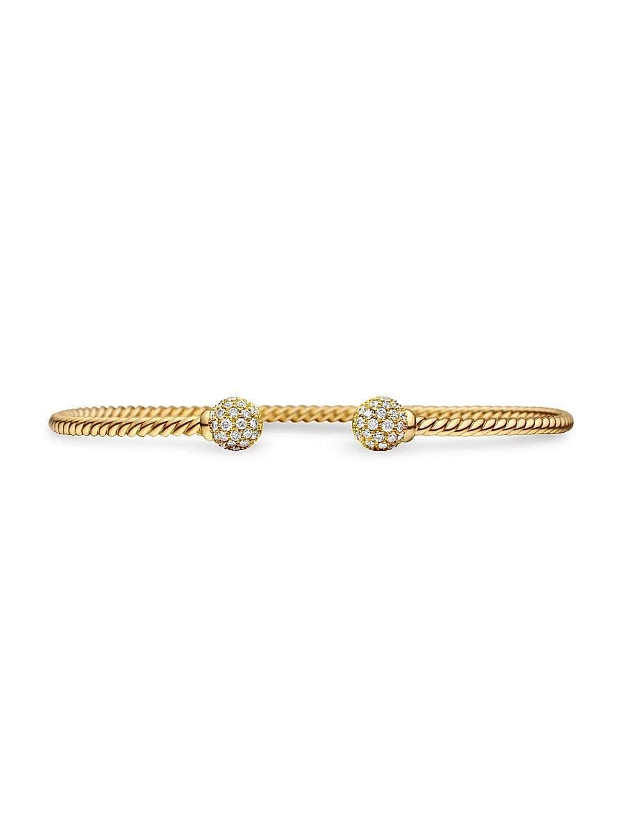 Women's Solari Cablespira Bracelet in 18K Yellow Gold - Yellow Gold - Size Medium
