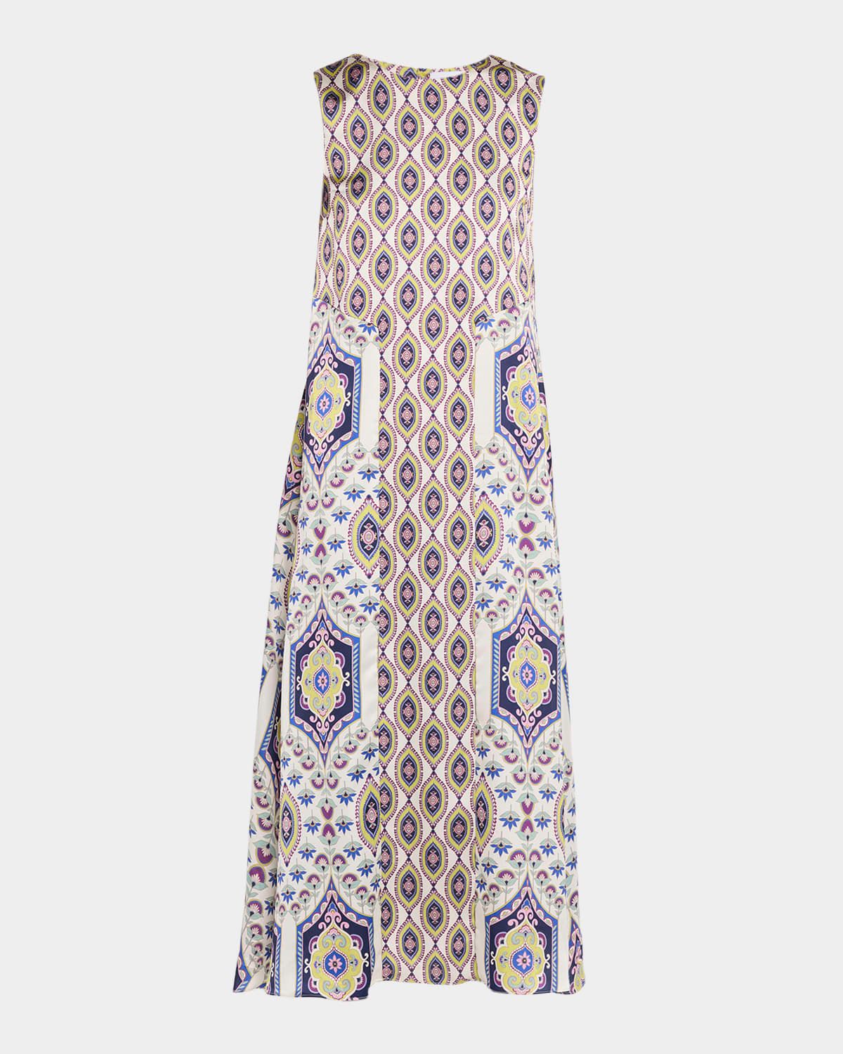 Talitha Mosaic Eye Satin Maxi Dress