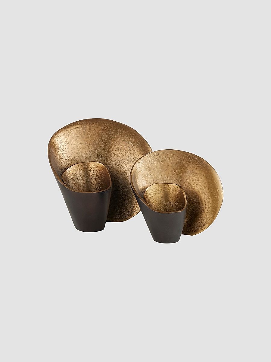 Demarco 2-Piece Brass Figurine Set - Gold