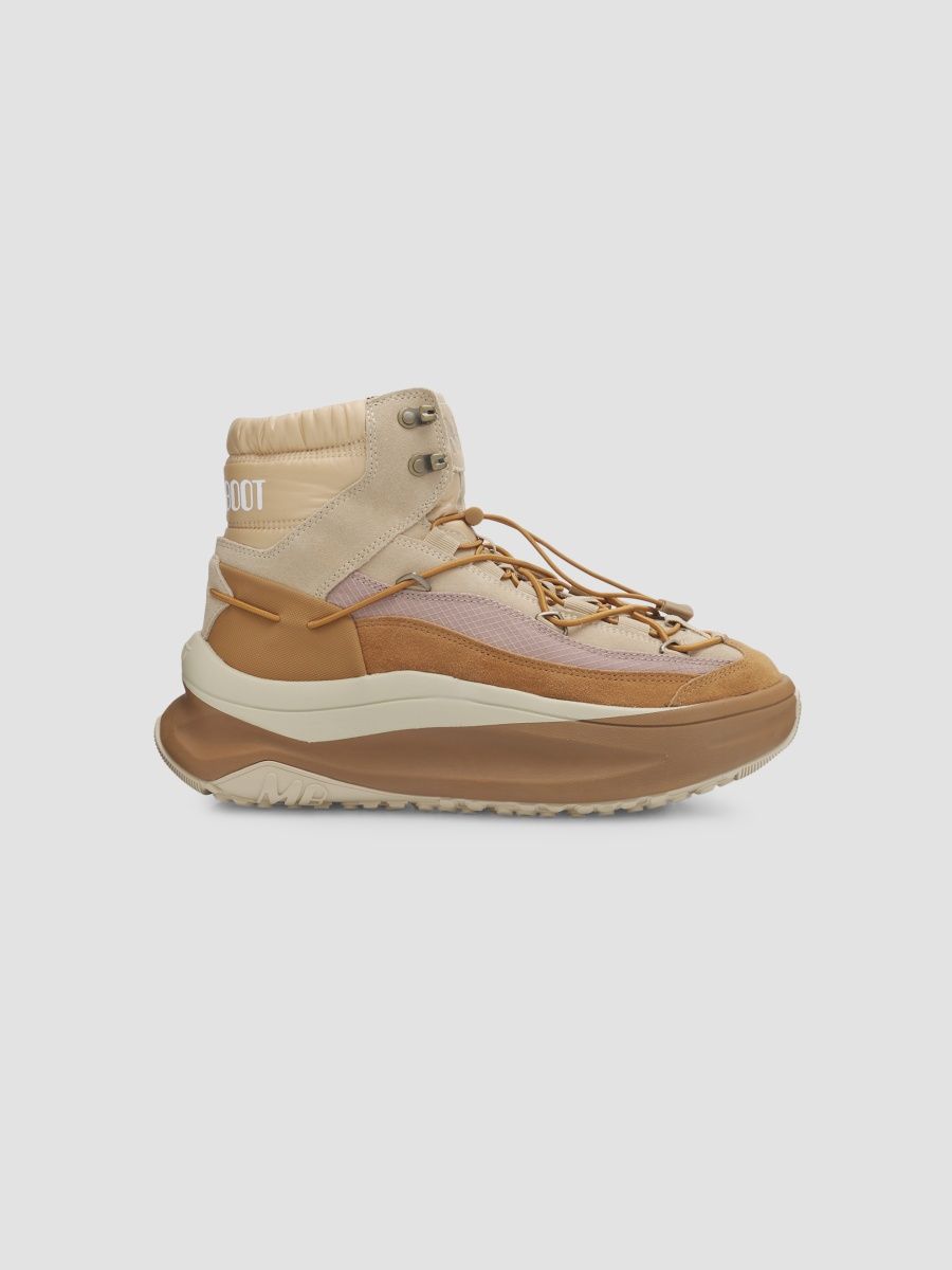 Moon Boot Men's Moon247 High-Top Sneakers - Safari - Size 11