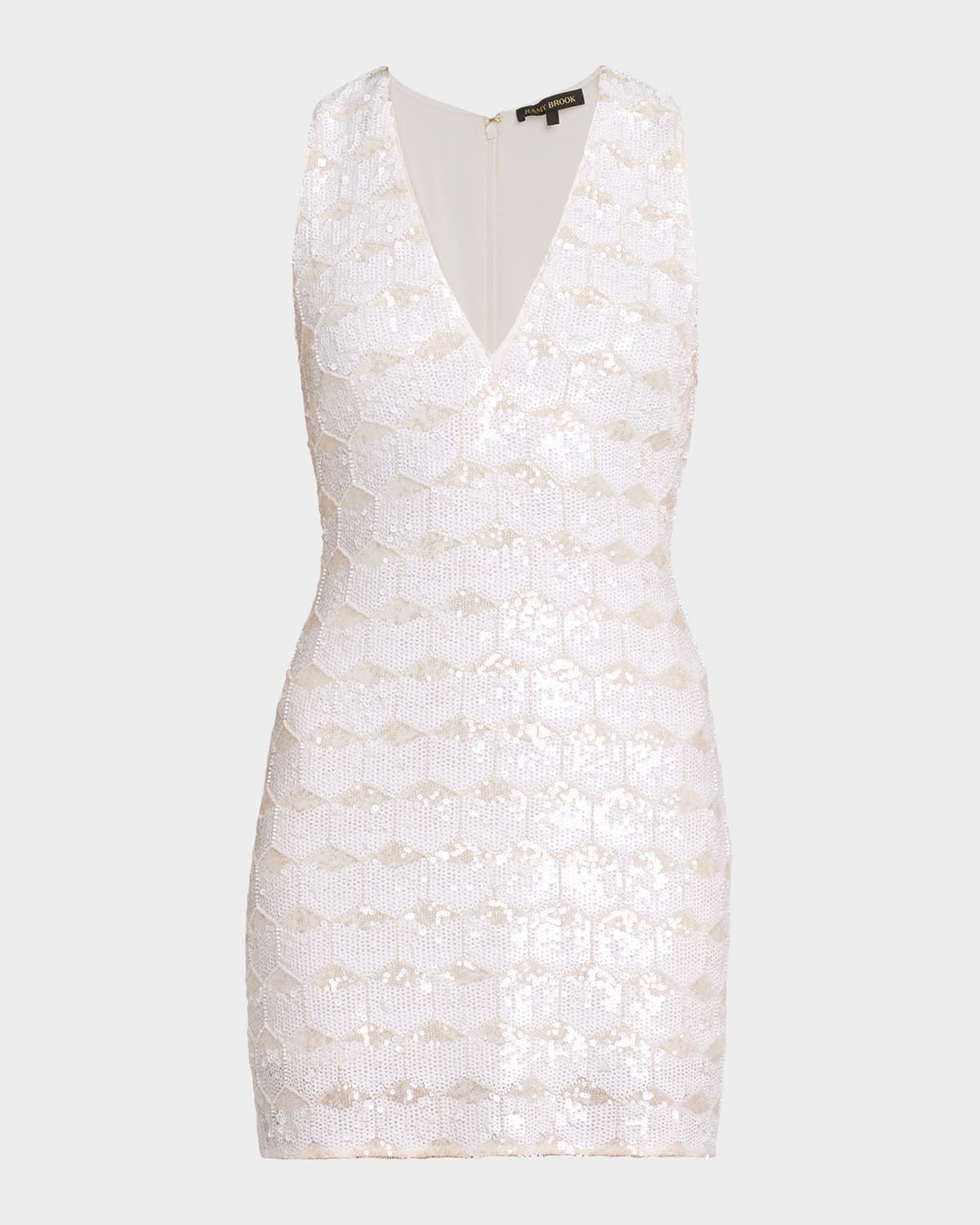 Ari Sequin Plunging Mini Dress