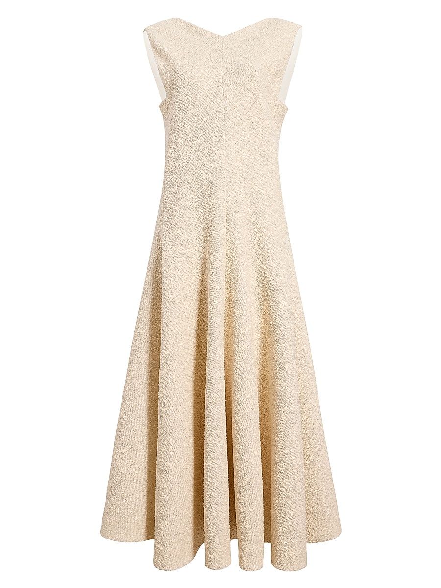 Women's Mellie Cotton-Blend Sleeveless Midi-Dress - Natural - Size 8