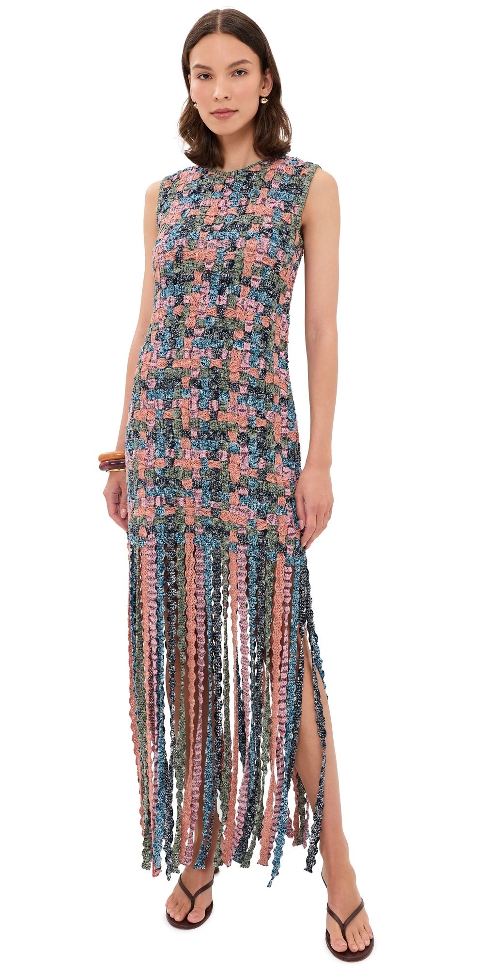 Ulla Johnson Alexis Fringe Knit Dress Sunweave P/S