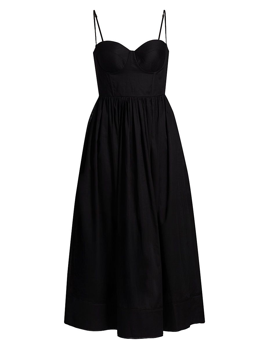 Women's Rhiannon Corset Midi-Dress - Black - Size 8