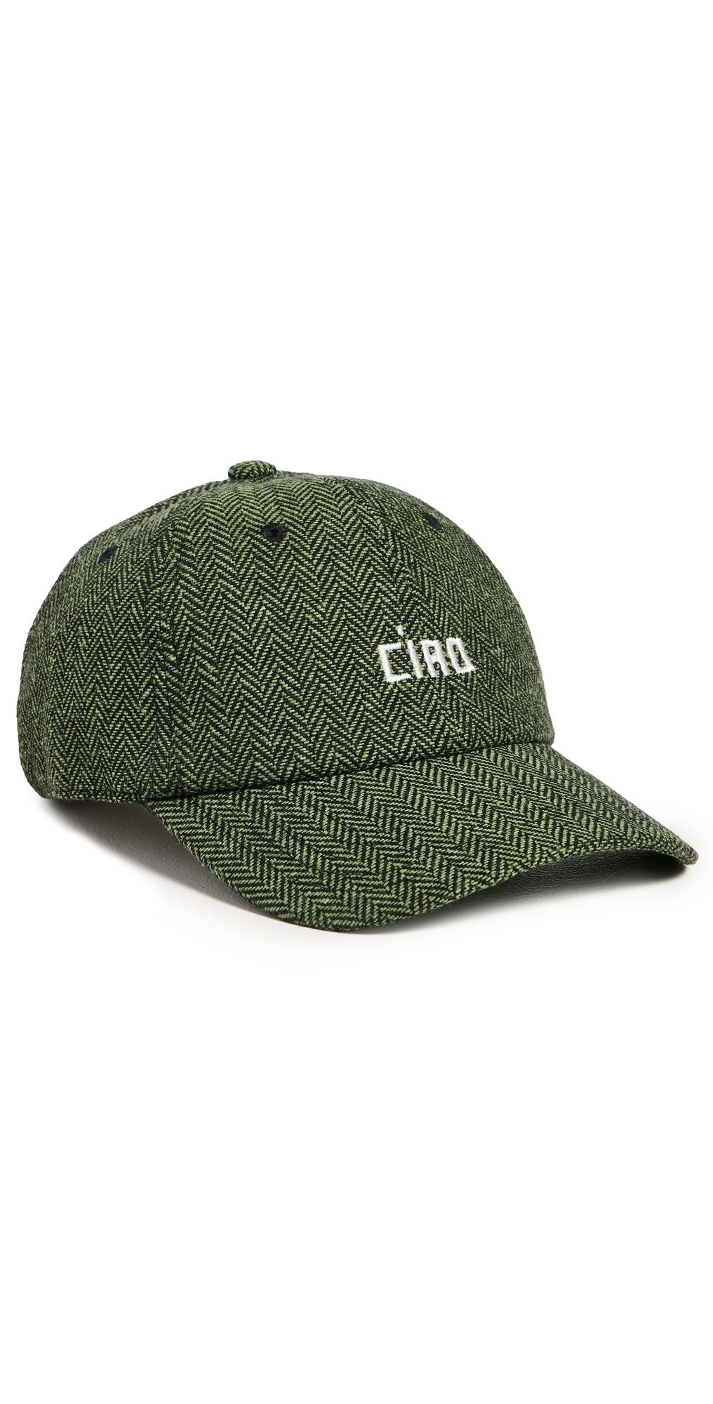 Clare V. Wool Baseball Hat Green & Black One Size