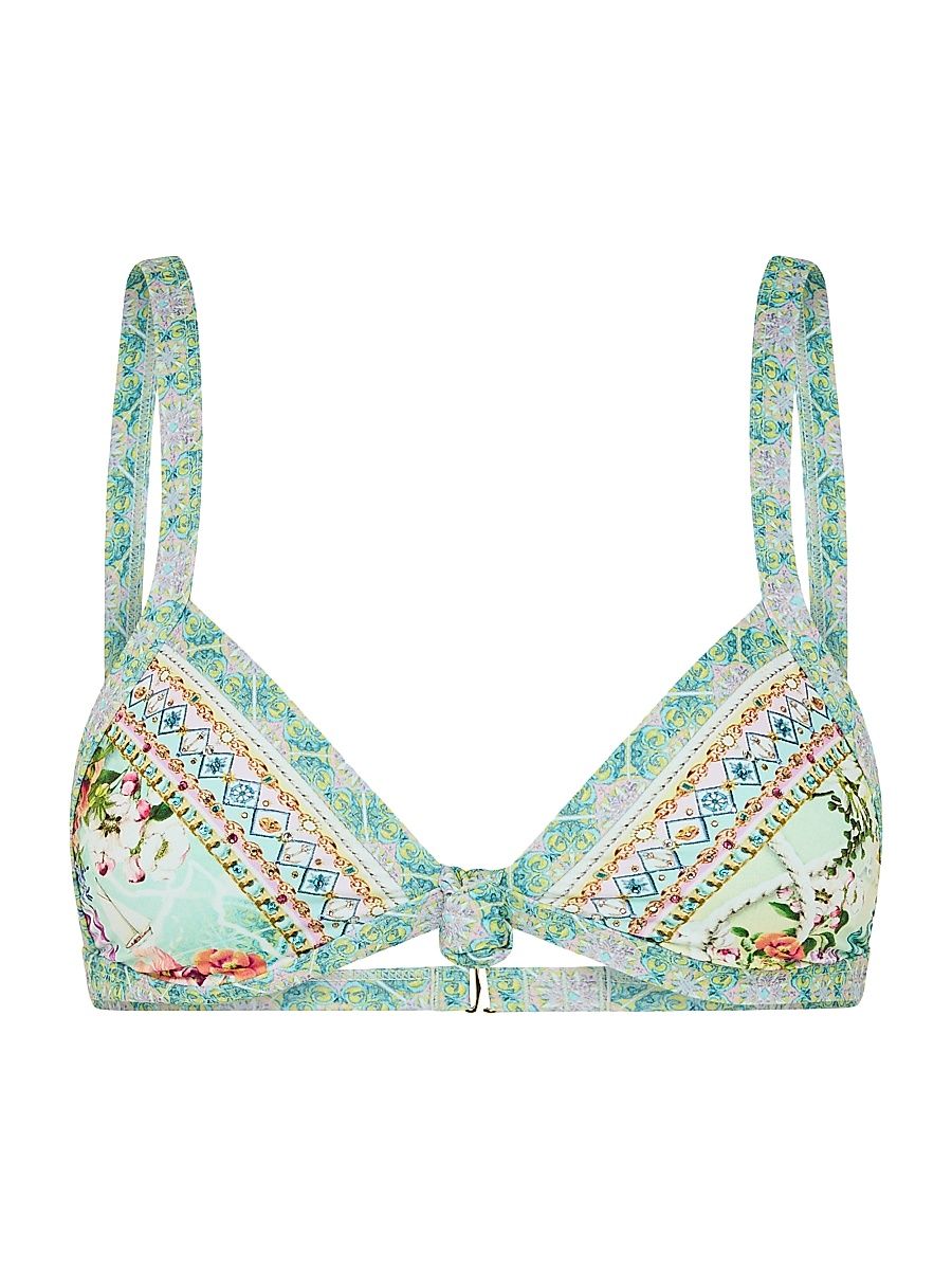 Women's Just Coasting Knot-Front Swim Top - Just Coasting - Size XS