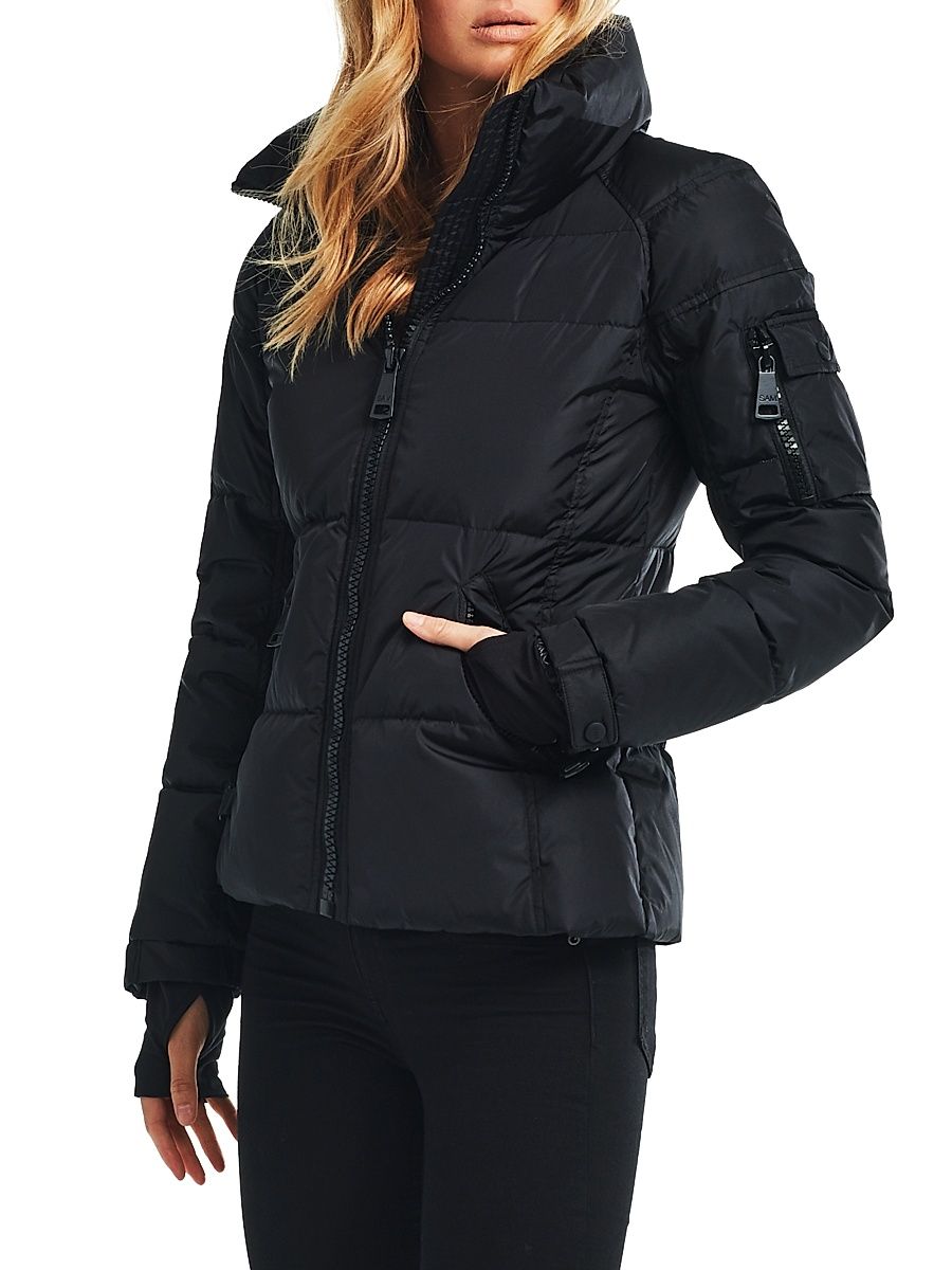 Women's Freestyle Zip Puffer Jacket - Matte Black - Size Large