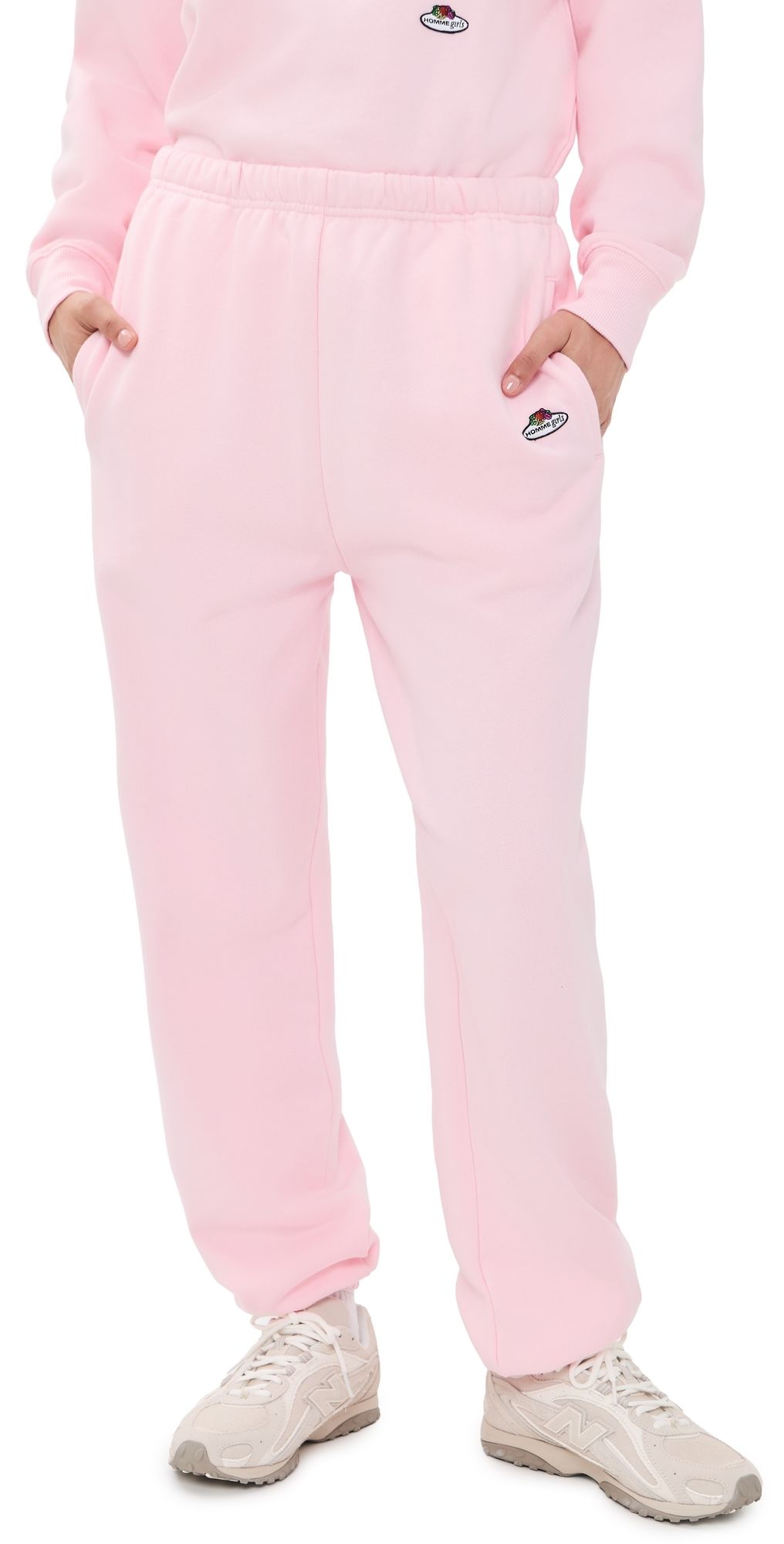 HOMMEGIRLS Homme Girls X Fruit of The Loom Sweatpants Baby Pink XL