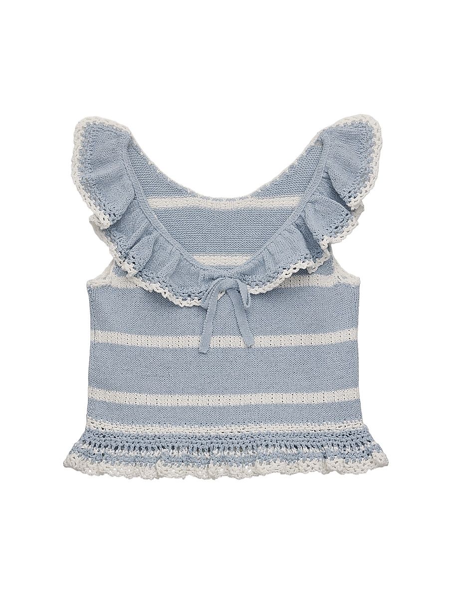 Baby Girl's, Little Girl's & Girl's Indra Striped Knit Top - Blue - Size 12