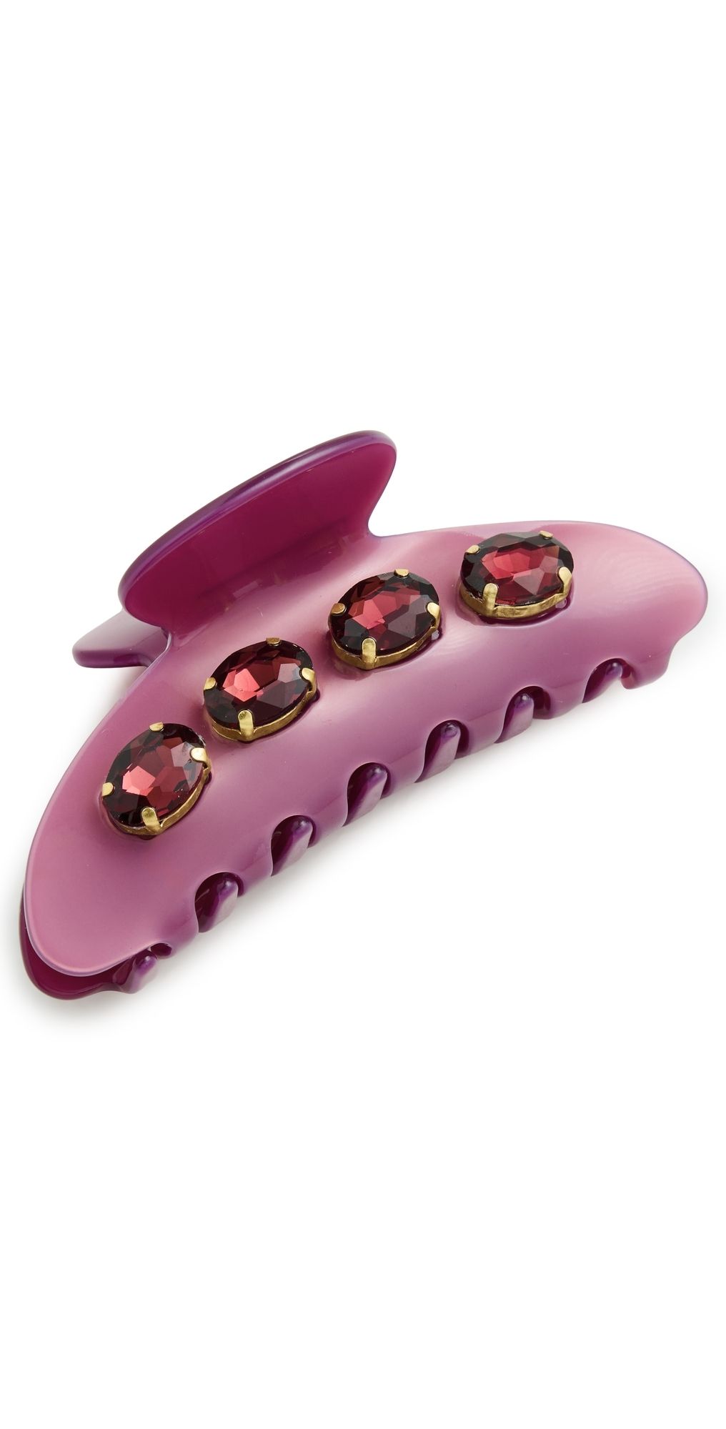 Lele Sadoughi Large Crystal Claw Clip Mauve One Size