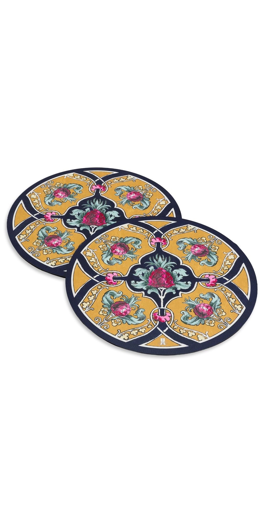 La DoubleJ Set of 2 Disk Placemats Ananas One Size