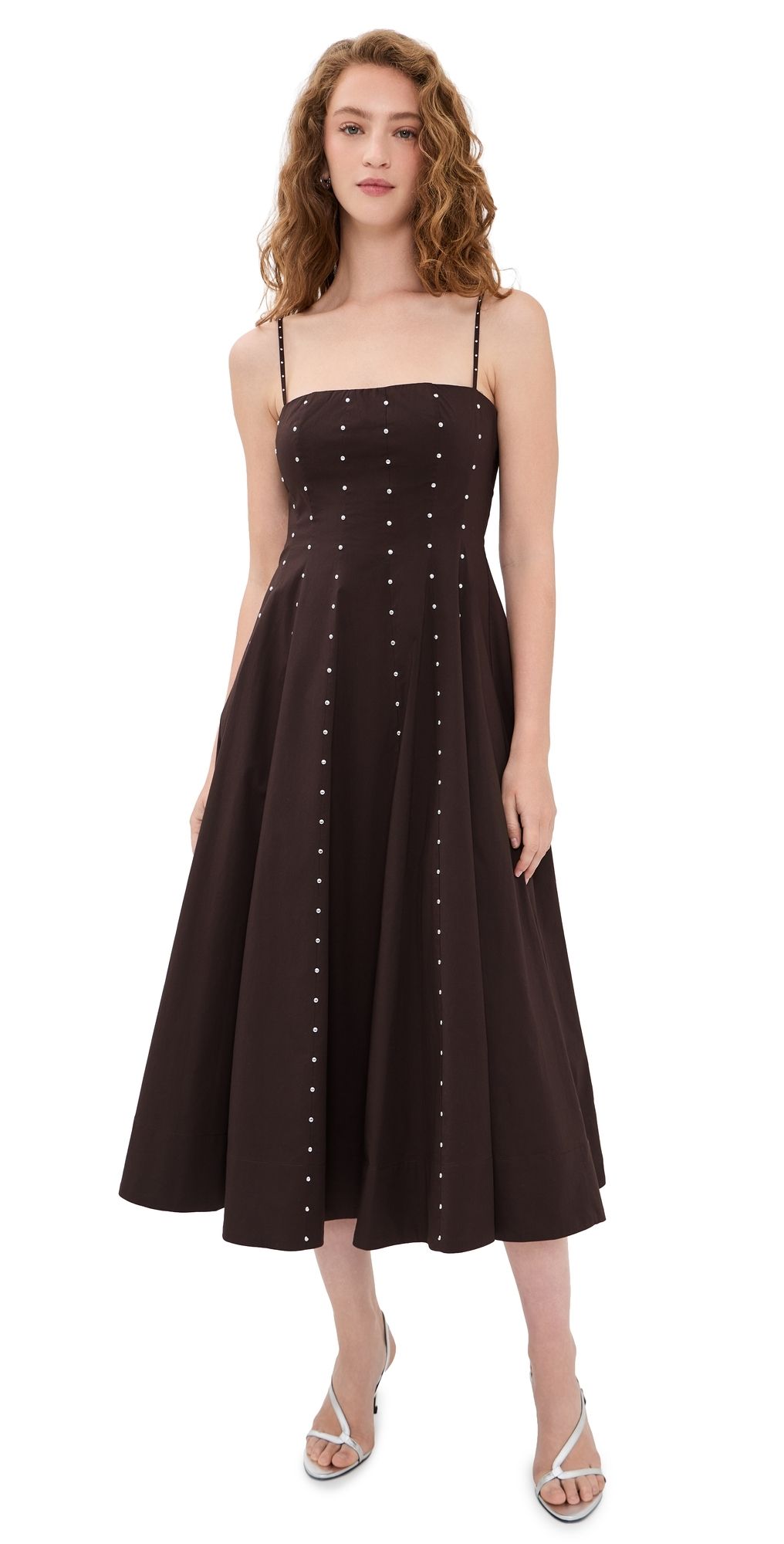 STAUD Wylie Dress Earth Studs 14