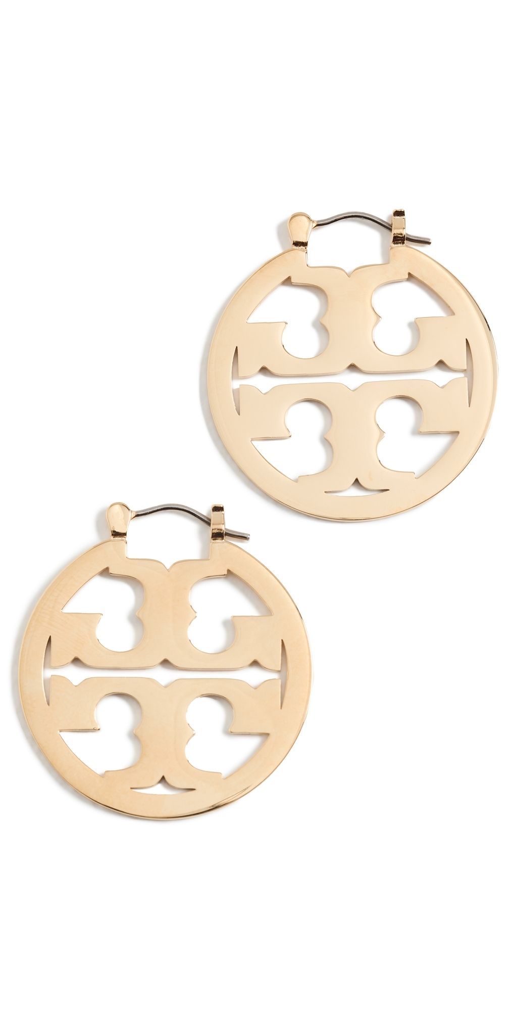 Tory Burch Small Icon Hoop Earrings Tory Gold One Size