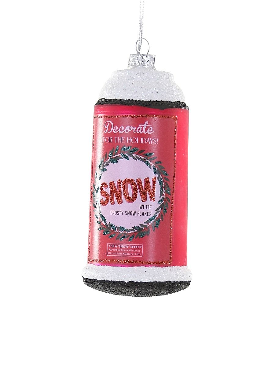 Snow Spary Glass Ornament