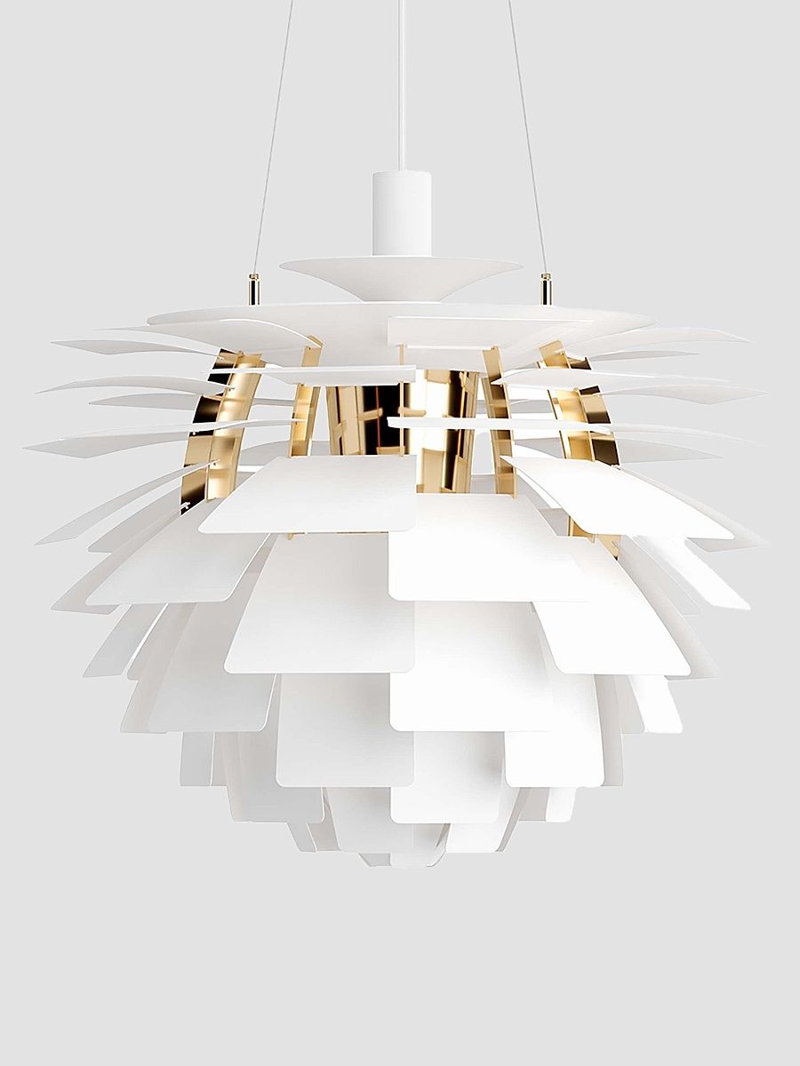 PH Artichoke Steel & Aluminum Pendant Light - White Brass