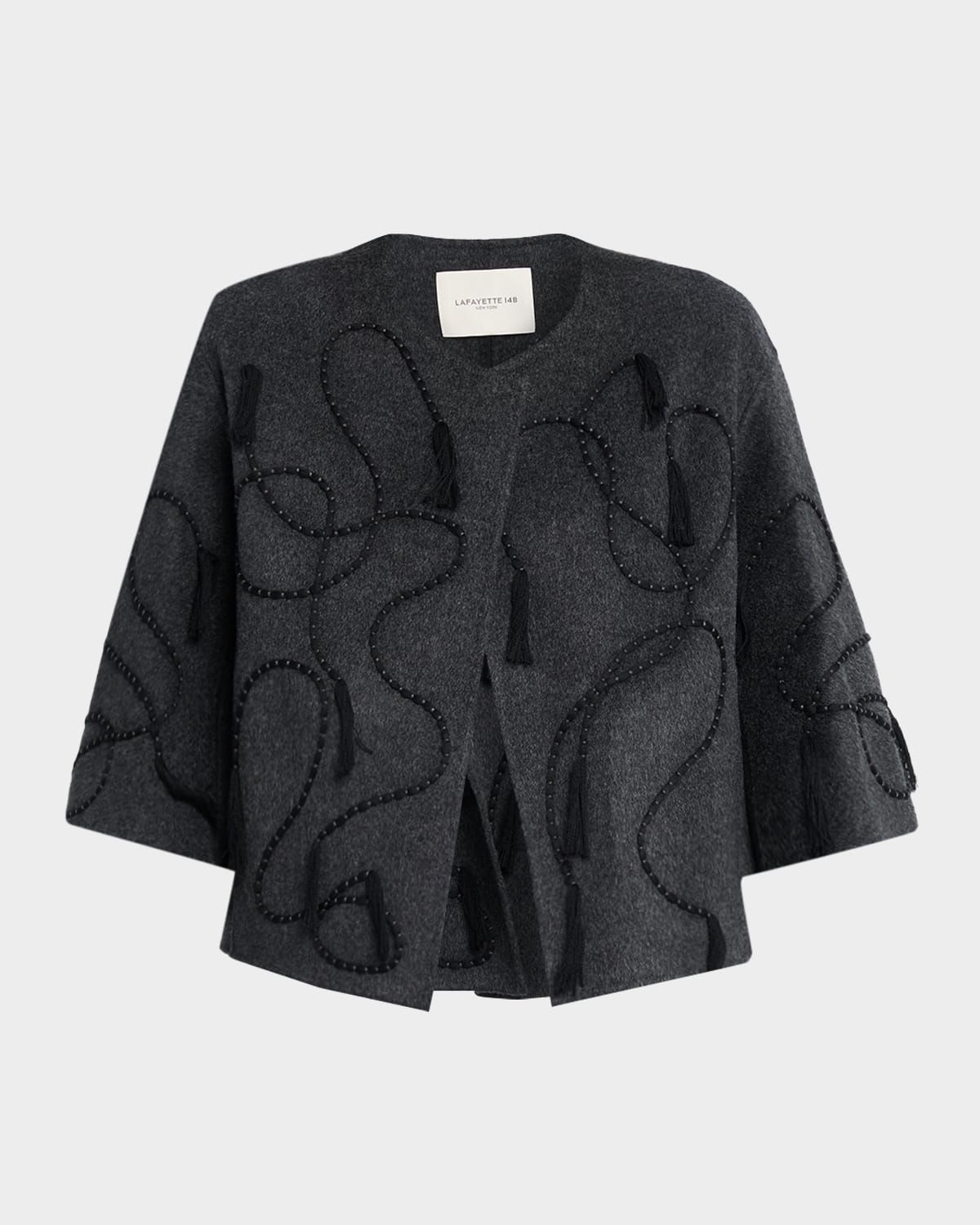 Tassel Embroidered Wool-Cashmere Jacket