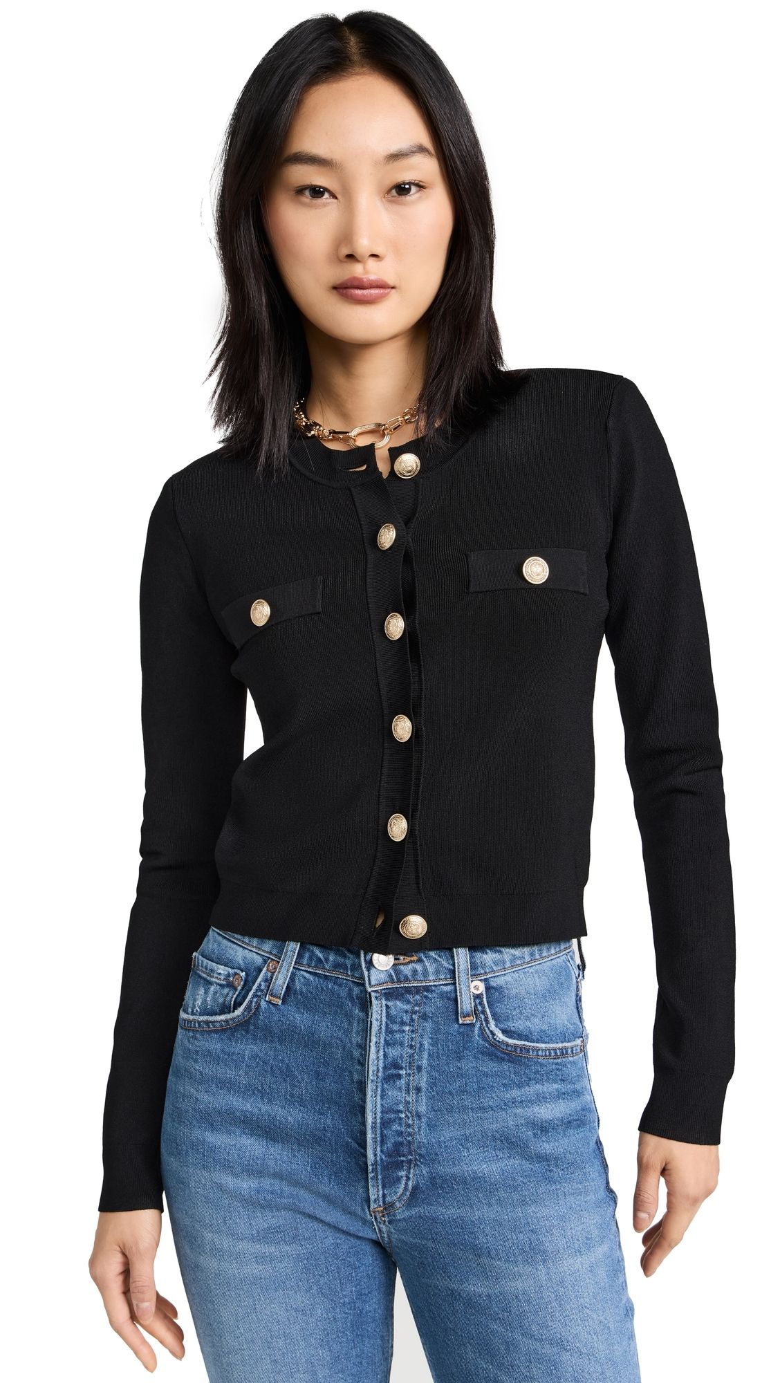 L'AGENCE Toulouse Cardigan Black XL