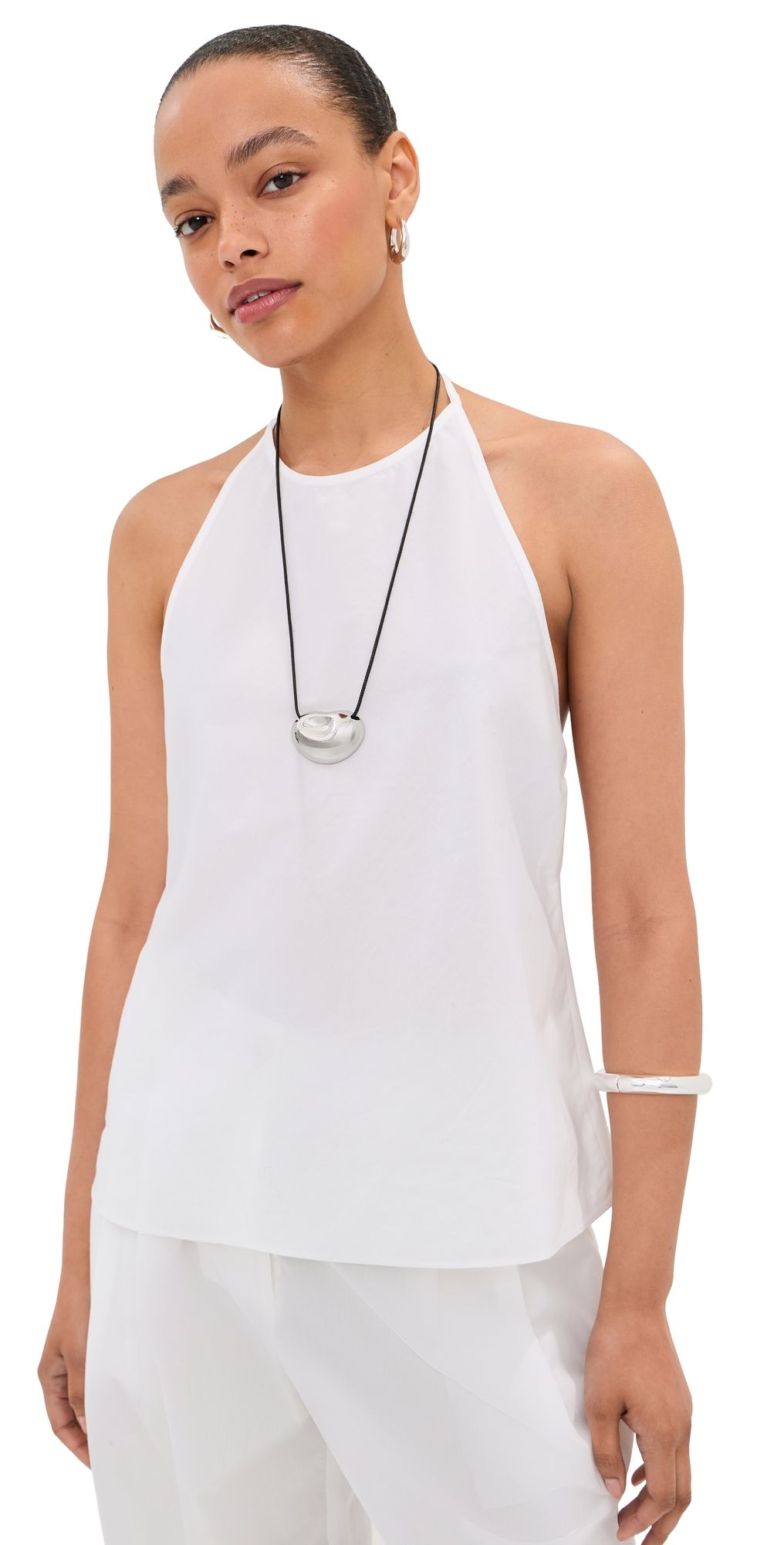 LE BOP Greer Poplin Top Black XXS