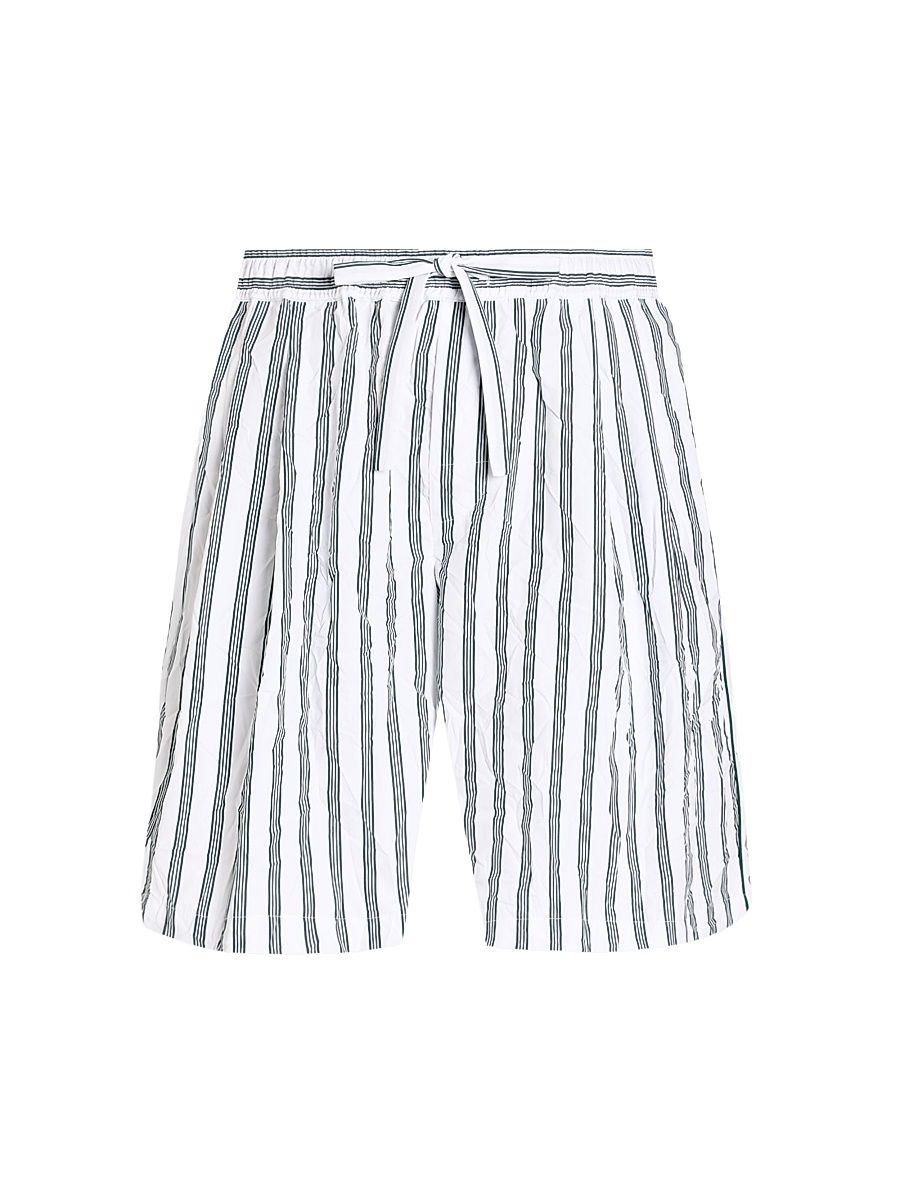 Men's Cotton-Silk Striped Shorts - Rigato - Size 40