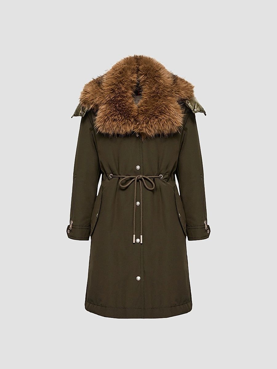 Women's Halicte Parka Jacket - Dark Green - Size XL