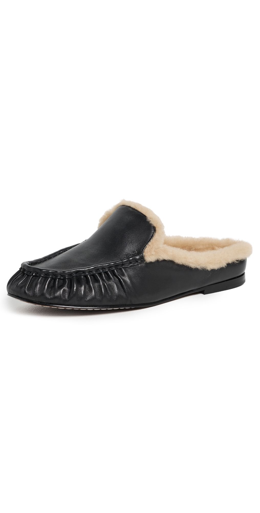 Vince Tevin Shearling Mules Black 7