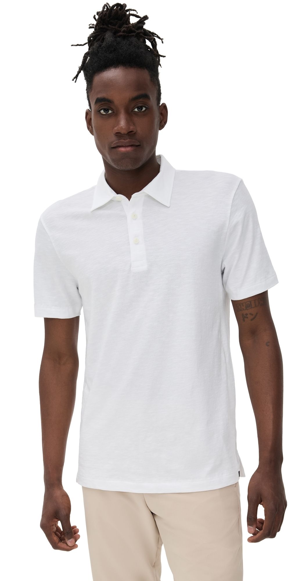 Faherty Sunwashed T-Shirt Polo White L