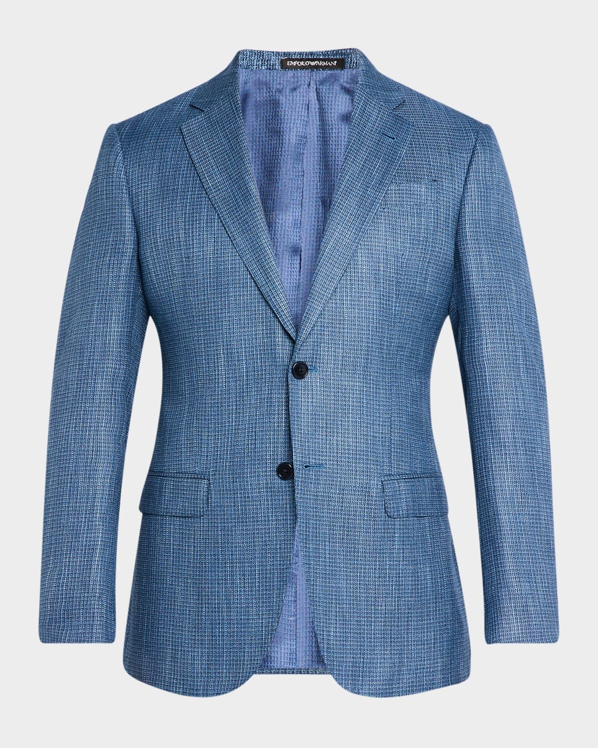 Men & apos;s Bamboo Textured Grid Sport Coat