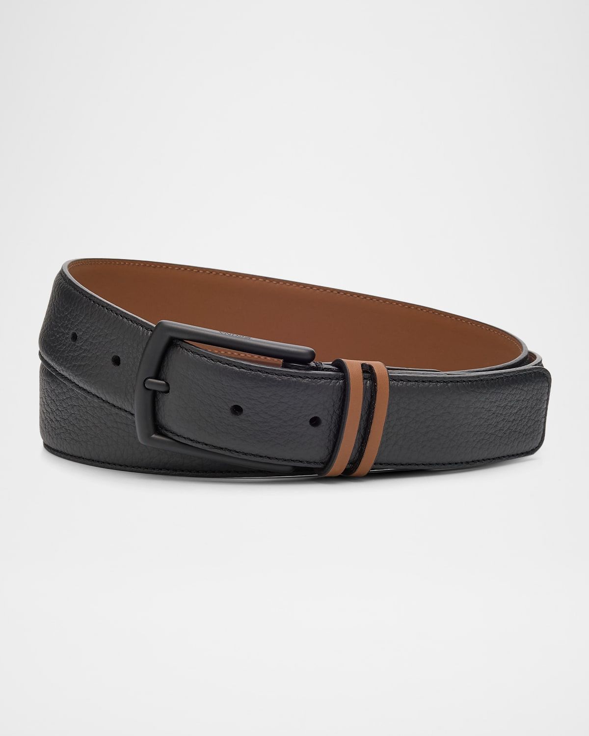 Men & apos;s Grained Calfskin Belt