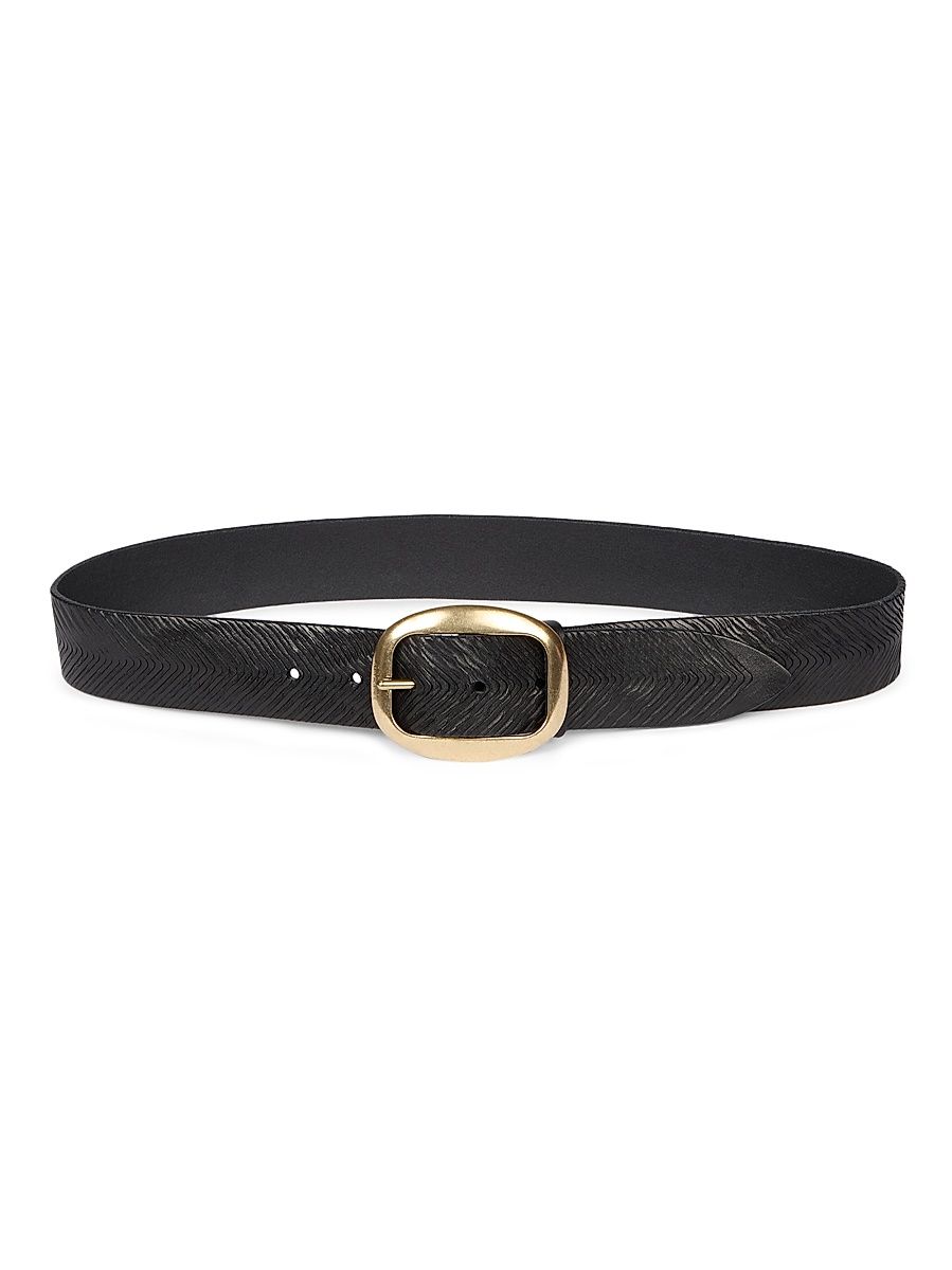 Isabel Marant Women's Dara Leather Belt - Black - Size XL