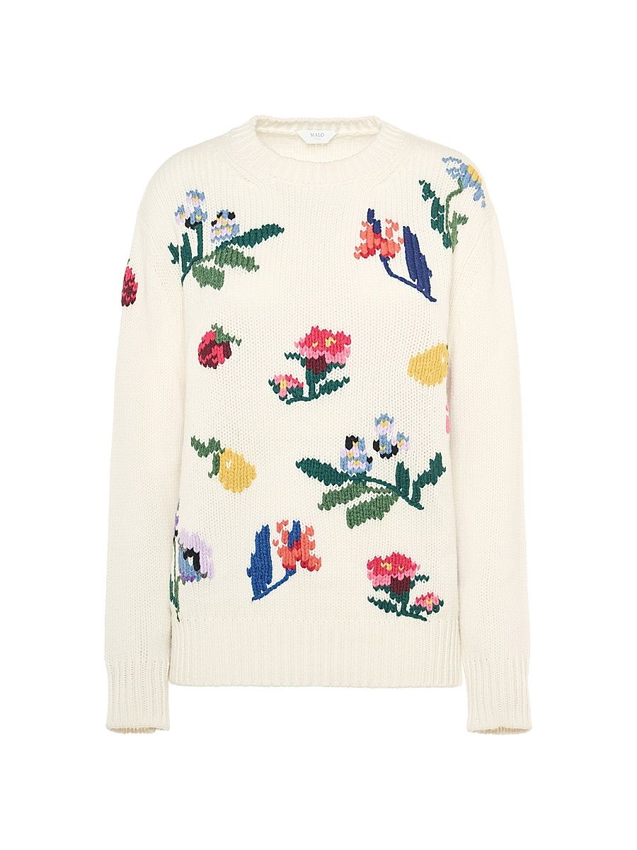 Women's Dalia Crewneck Cashmere Sweater - Margherita - Size Medium