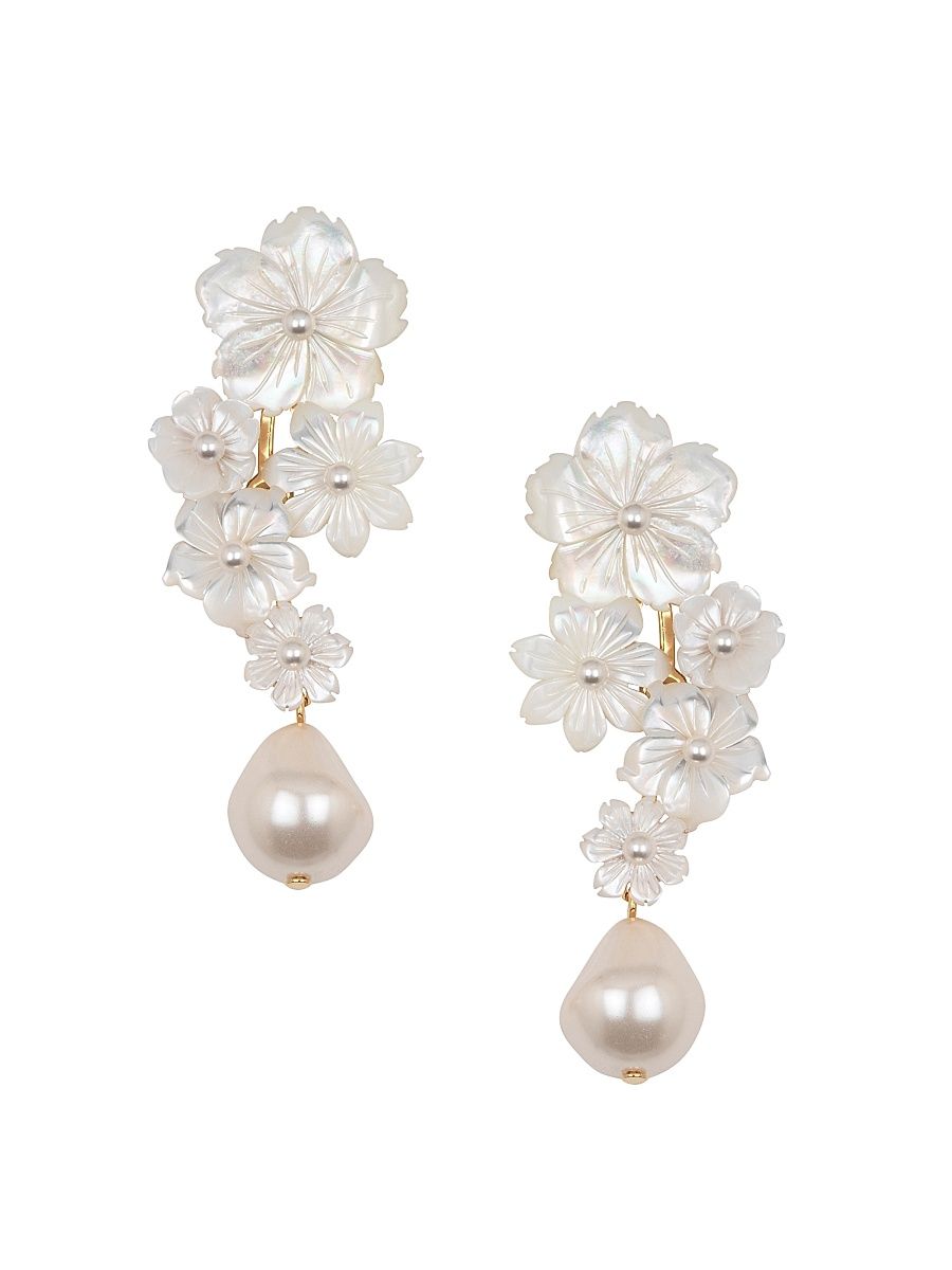 Women's Makenzie Goldtone & Mother-Of-Pearl Drop Earrings - Mother Of Pearl