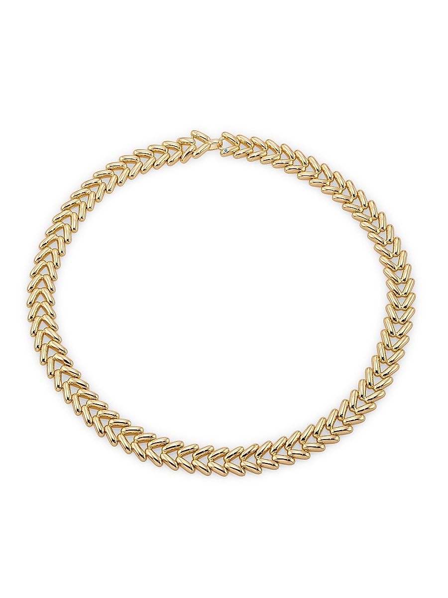 Women's All Linked Up Goldtone Necklace - Shiny Gold